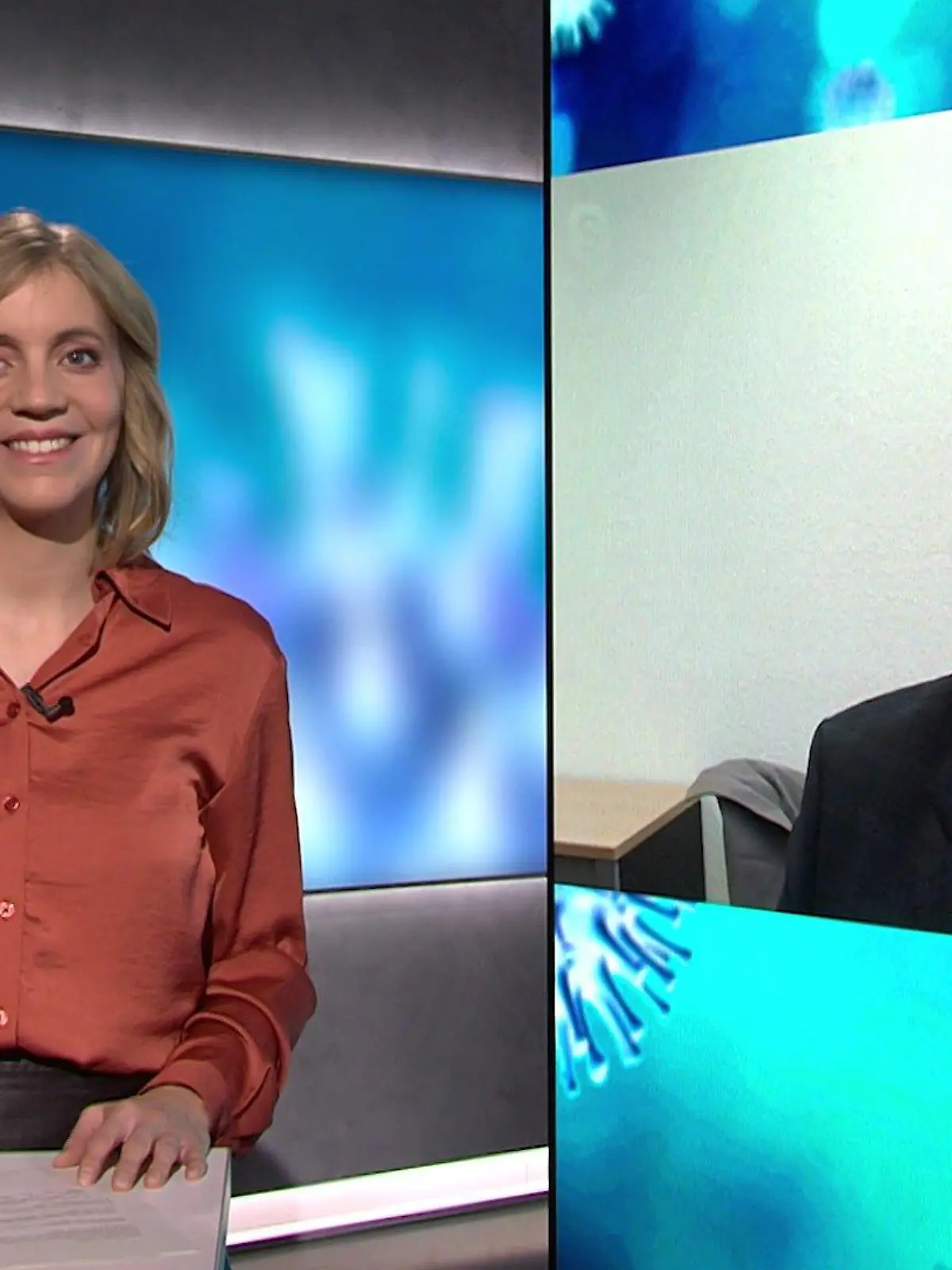 Nele Balgo spricht mit Prof. Thorsten Lehr