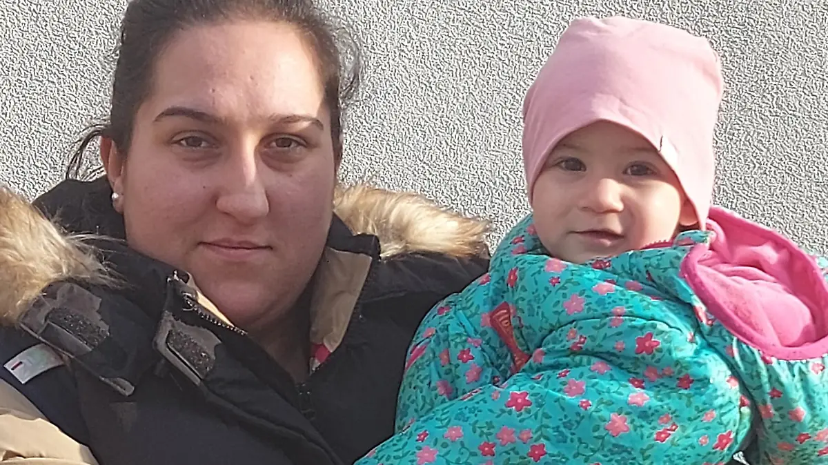 Melanie Horvath mit Töchterchen Magdalena