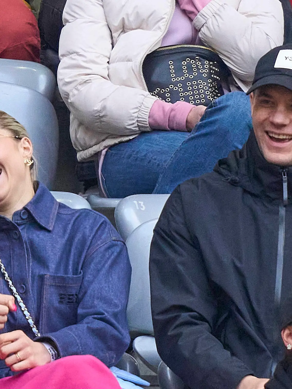 Manuel NEUER, goalkeeper FCB 1 Anika Bissel, girlfriend of Manuel Neuer, in the match FC BAYERN MUENCHEN - HERTHA BSC BERLIN 1.German Football League on Apr 30, 2023 in Munich, Germany. Season 2022/2023, matchday 30, 1.Bundesliga, FCB, München, 30.Spieltag.