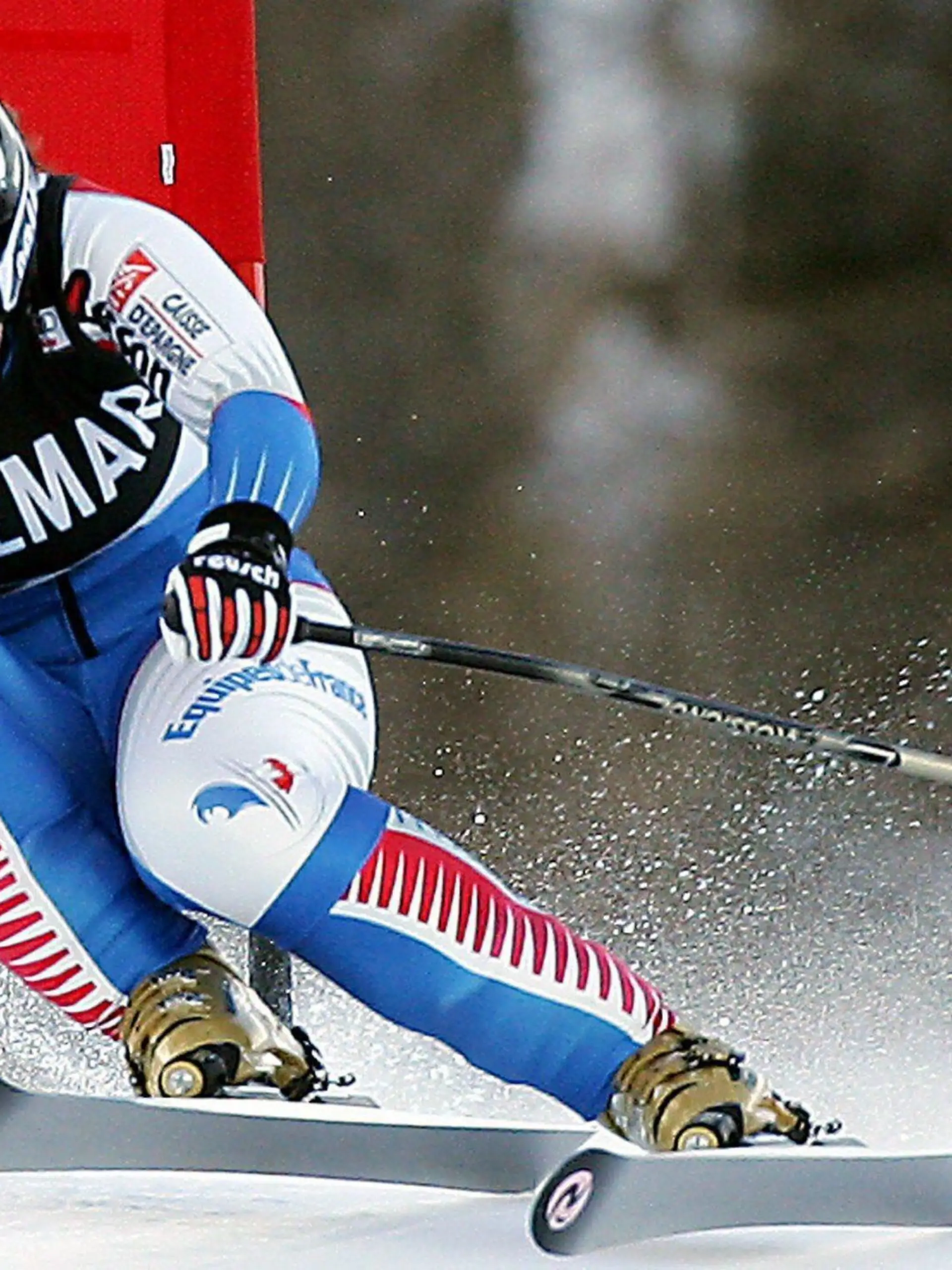 Die Französin Carole Montillet-Carles fährt am 07.01.2005 im italienischen Santa Caterina auf der Piste "Deborah Compagnoni" beim Abfahrt-Weltcup auf Platz 3 der Konkurrenz. +++(c) dpa - Report+++