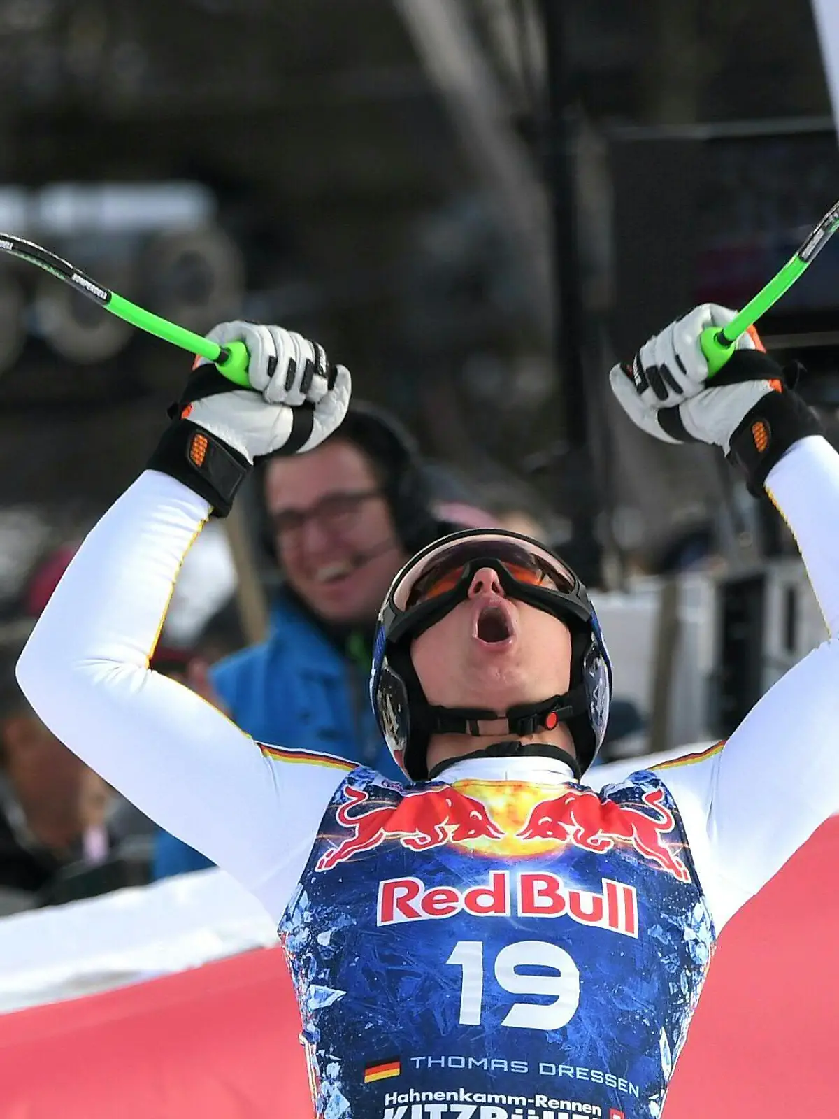 ABD0091_20180120 - KITZBÜHEL - ÖSTERREICH: Thomas Dressen (GER) am Samstag, 20. Jänner 2018, nach seinem Lauf in der Abfahrt der Herren auf der Streif in Kitzbühel. - FOTO: APA/ROLAND SCHLAGER