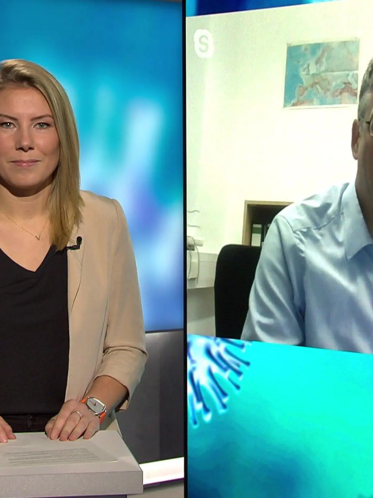 Vivian Bahlmann spricht mit Prof. Timo Ulrichs