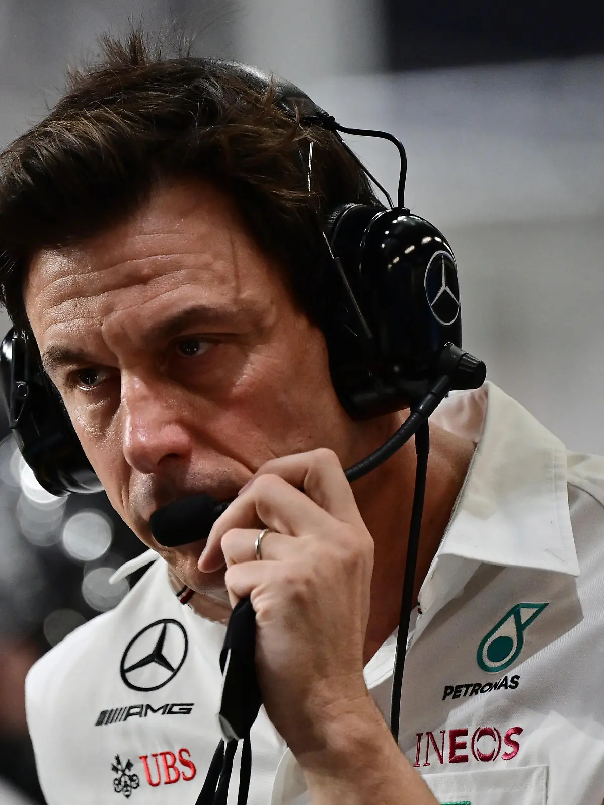 Formula One F1- Saudi Arabian Grand Prix - Jeddah Corniche Circuit, Jeddah, Saudi Arabia - December 5, 2021 Mercedes' Team Principal Toto Wolff is seen during the race Pool via REUTERS/Andrej Isakovic