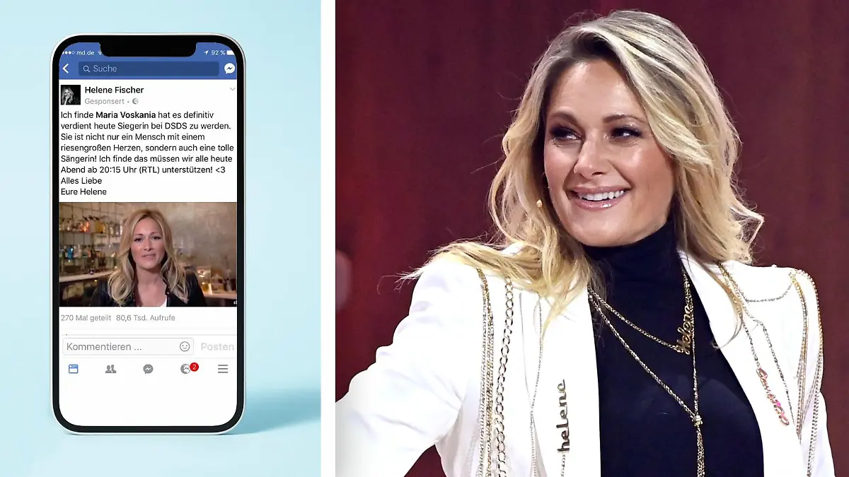 Helene Fischer unterstützte DSDS-Kandidatin Maria Voskania