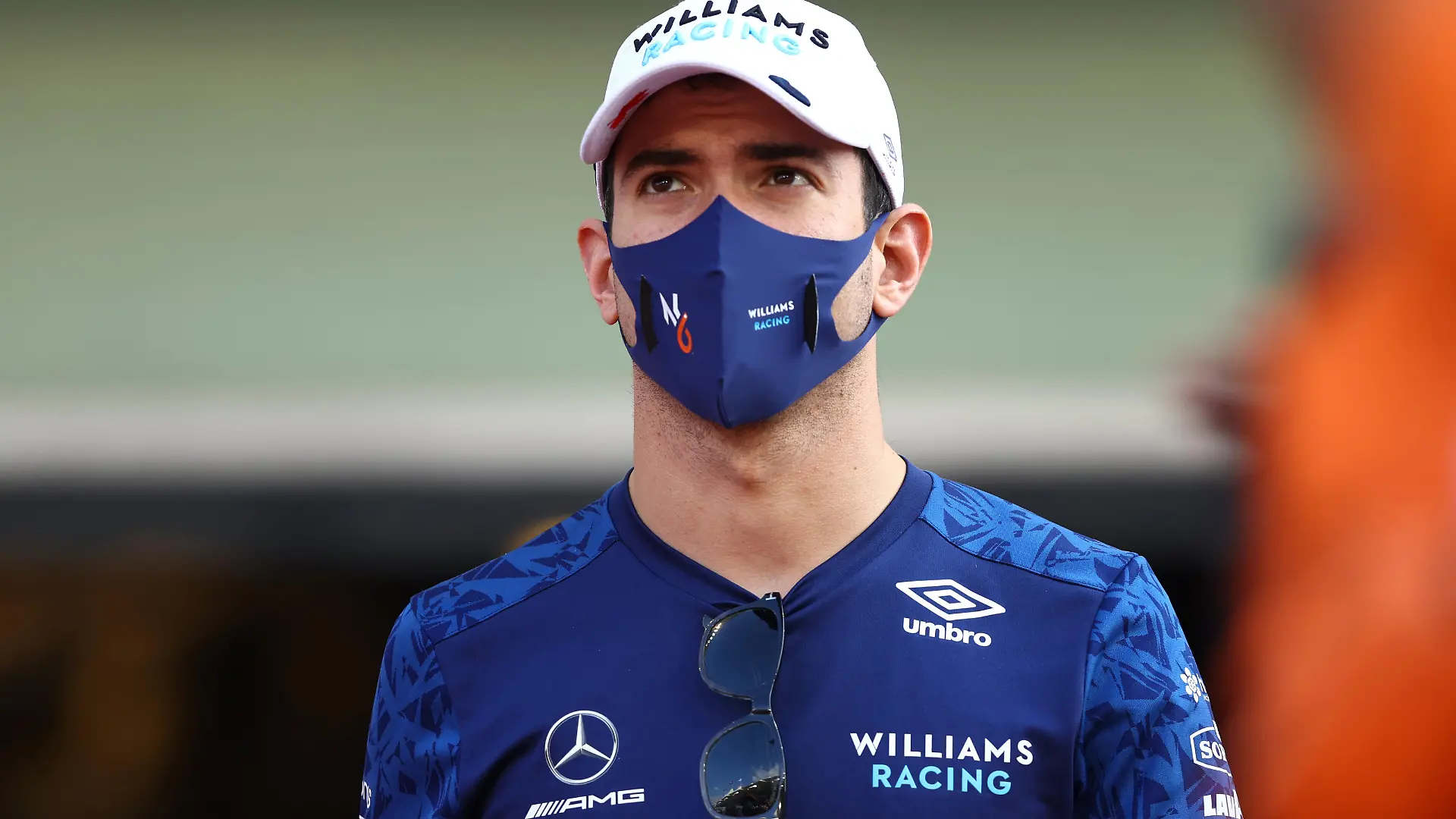 ABU DHABI, UNITED ARAB EMIRATES - DECEMBER 12: Nicholas Latifi of Canada and Williams looks on during the F1 Grand Prix of Abu Dhabi at Yas Marina Circuit on December 12, 2021 in Abu Dhabi, United Arab Emirates. (Photo by Bryn Lennon/Getty Images)