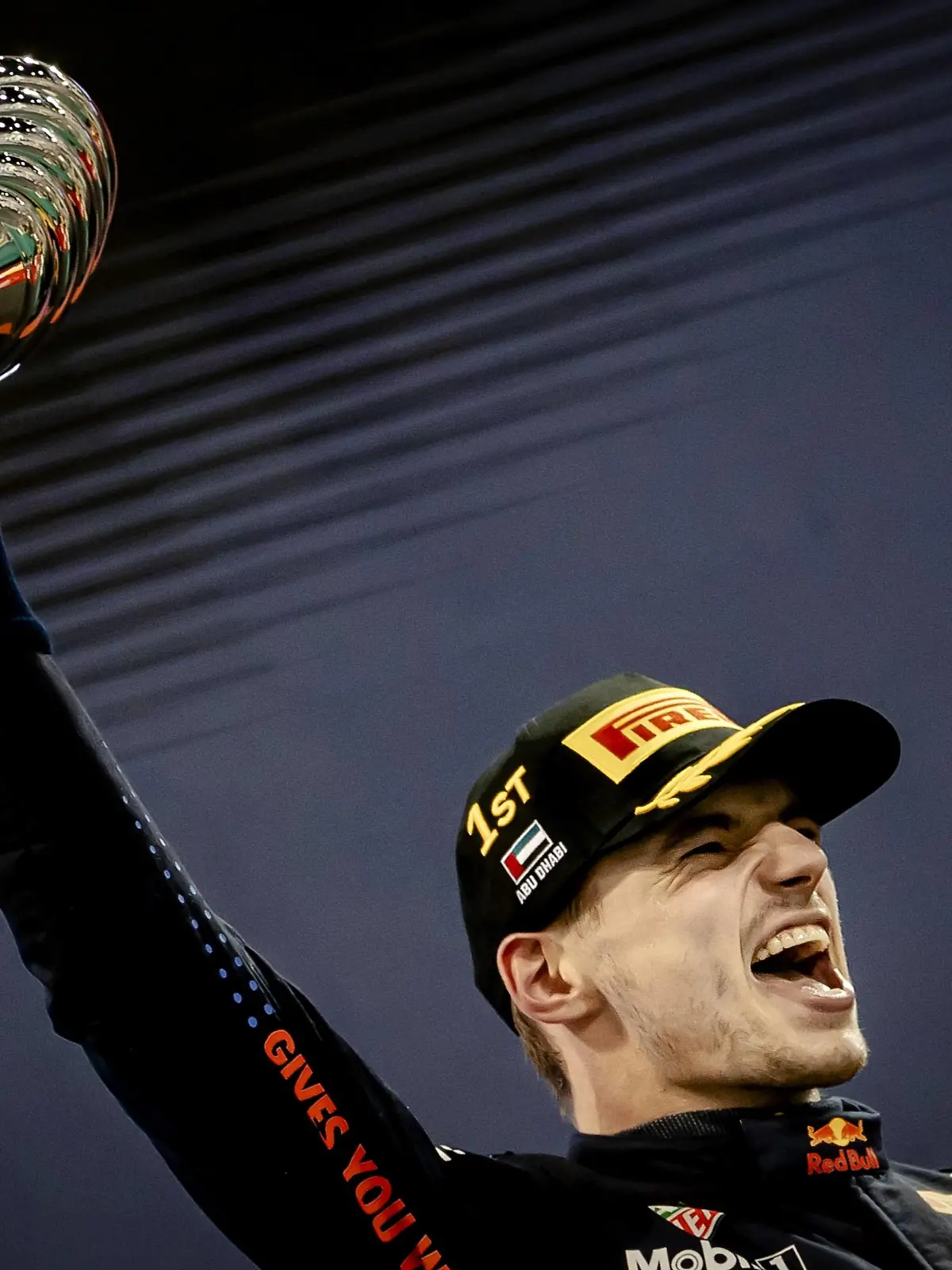  ABU DHABI - Red Bull Racing s Max Verstappen on the podium after winning the Formula 1 World Championship, WM, Weltmeisterschaft after the Abu Dhabi Grand Prix at Yas Marina Circuit on December 12, 2021 in Abu Dhabi, United Arab Emirates. REMKO DE WAAL F1 Grand Prix 2021 xVIxANPxSportx/xxANPxIVx *** ABU DHABI Red Bull Racing s Max Verstappen on the podium after winning the Formula 1 World Championship after the Abu Dhabi Grand Prix at Yas Marina Circuit on December 12, 2021 in Abu Dhabi, United Arab Emirates REMKO DE WAAL F1 Grand Prix 2021 xVIxANPxSportx xxANPxIVx 441988297