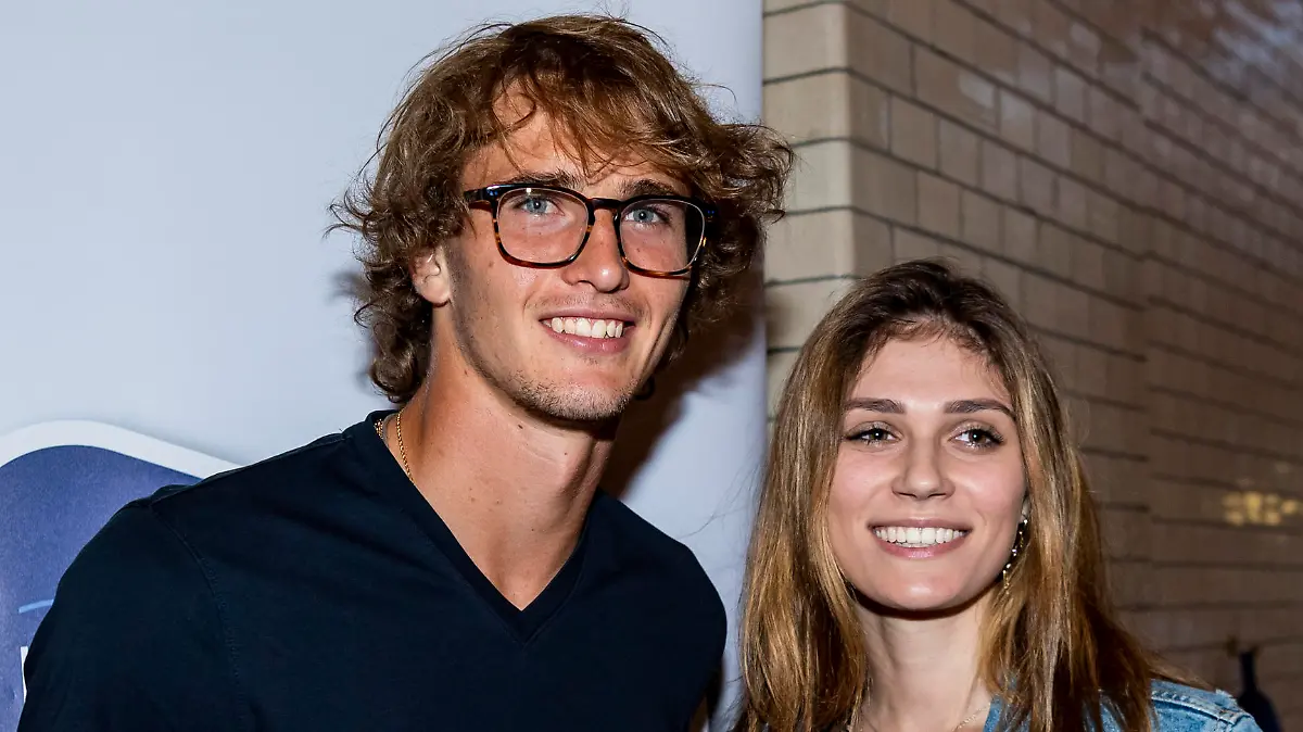 Alexander Zverev und Olga Sharypova noch zusammen am 23. Juli 2019 in Hamburg.