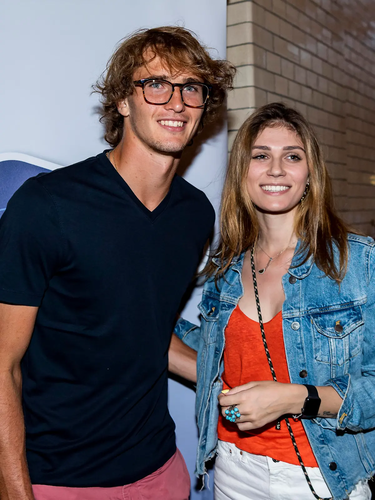 Alexander Zverev und Olga Sharypova noch zusammen am 23. Juli 2019 in Hamburg.
