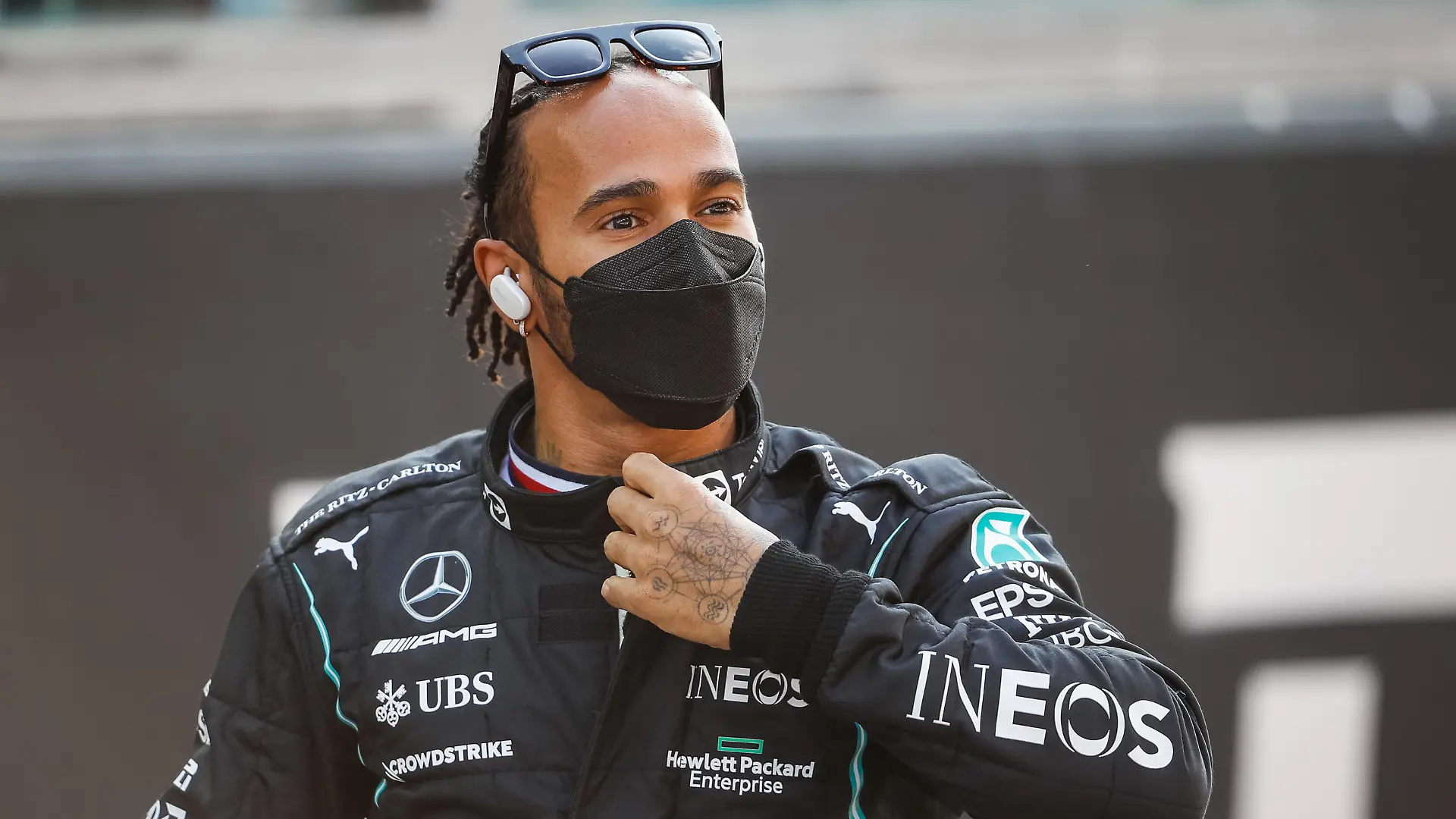 HAMILTON Lewis (gbr), Mercedes AMG F1 GP W12 E Performance, portrait during the Formula 1 Etihad Airways Abu Dhabi Grand Prix 2021, 22th round of the 2021 FIA Formula One World Championship from December 10 to 12, 2021 on the Yas Marina Circuit, in Yas Island, Abu Dhabi - Photo Antonin Vincent / DPPI