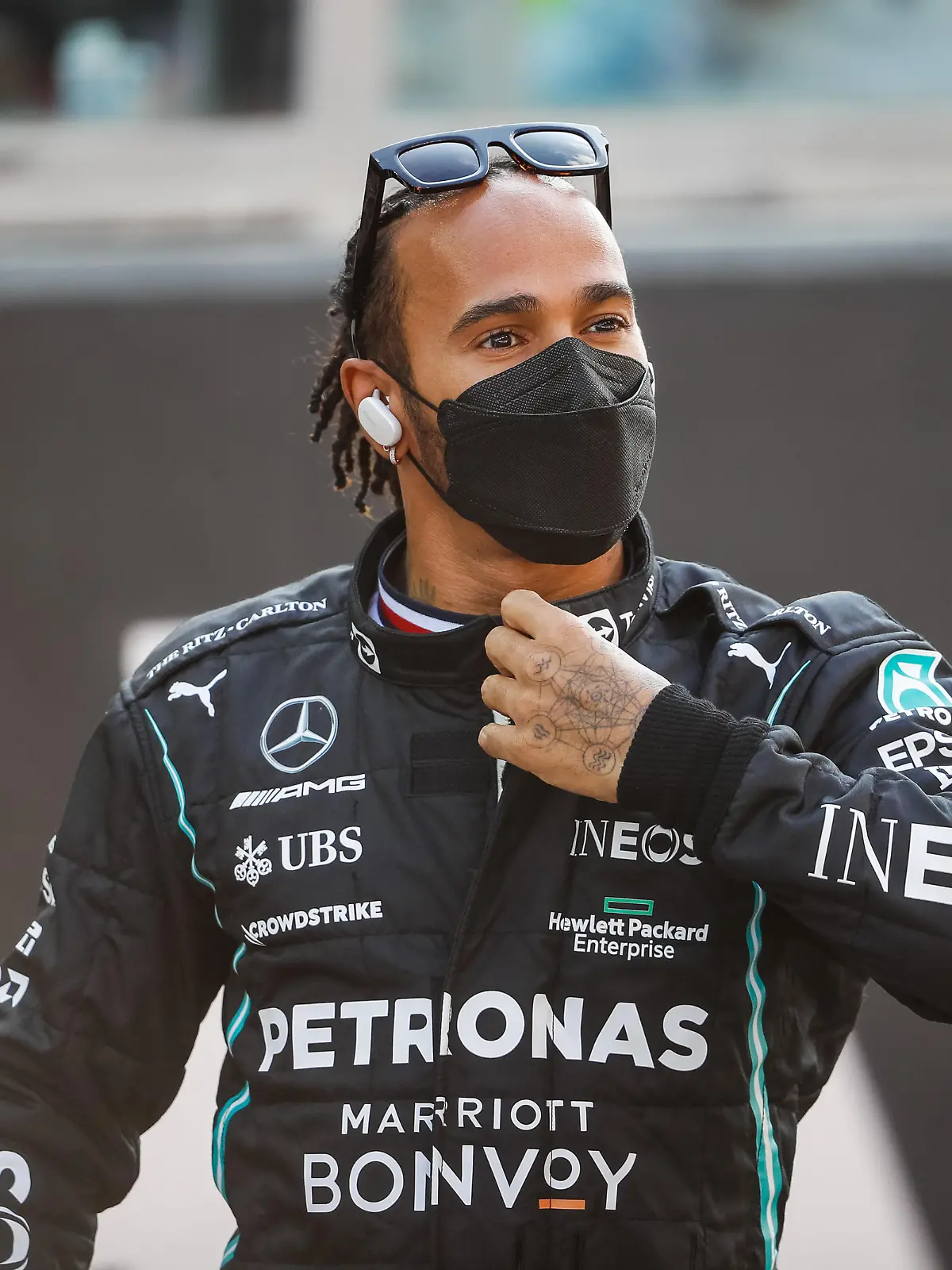 HAMILTON Lewis (gbr), Mercedes AMG F1 GP W12 E Performance, portrait during the Formula 1 Etihad Airways Abu Dhabi Grand Prix 2021, 22th round of the 2021 FIA Formula One World Championship from December 10 to 12, 2021 on the Yas Marina Circuit, in Yas Island, Abu Dhabi - Photo Antonin Vincent / DPPI