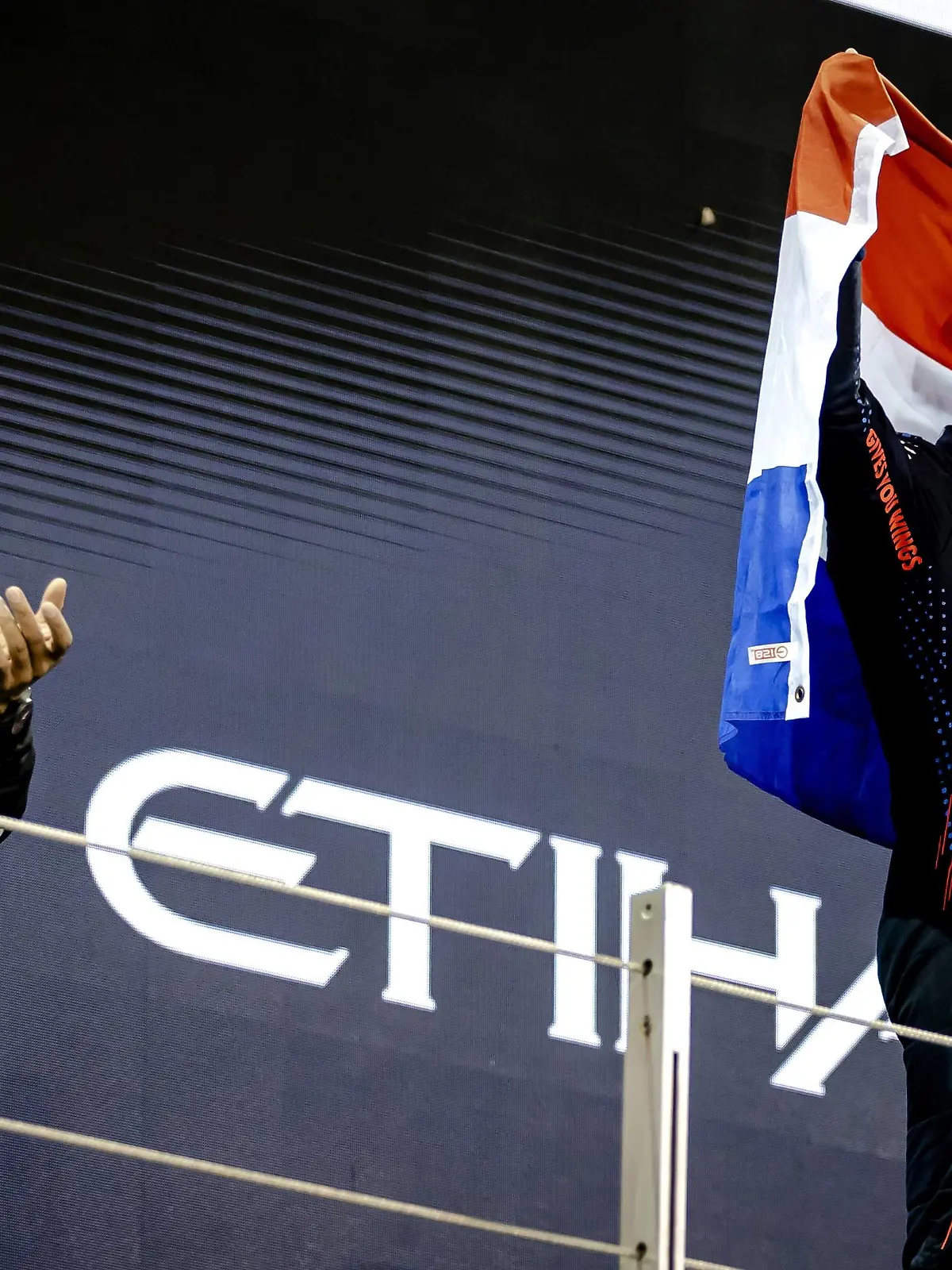 ABU DHABI - Mercedes Lewis Hamilton and Red Bull Racing s Max Verstappen on the podium after winning the Formula 1 World Championship, WM, Weltmeisterschaft after the Abu Dhabi Grand Prix at Yas Marina Circuit on December 12, 2021 in Abu Dhabi, United Arab Emirates. REMKO DE WAAL F1 Grand Prix 2021 xVIxANPxSportx/xxANPxIVx *** ABU DHABI Mercedes Lewis Hamilton and Red Bull Racing s Max Verstappen on the podium after winning the Formula 1 World Championship after the Abu Dhabi Grand Prix at Yas Marina Circuit on December 12, 2021 in Abu Dhabi, United Arab Emirates REMKO DE WAAL F1 Grand Prix 2021 xVIxANPxSportx xxANPxIVx 441985802