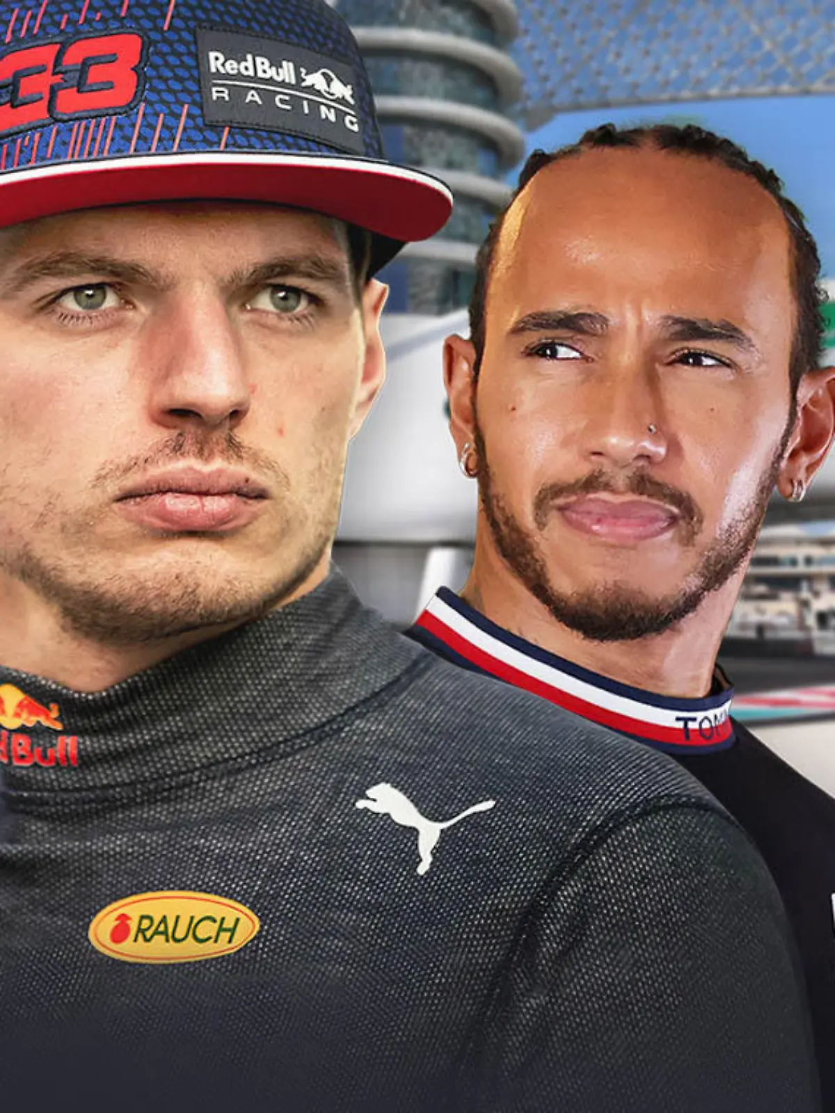 Max Verstappen und Lewis Hamilton