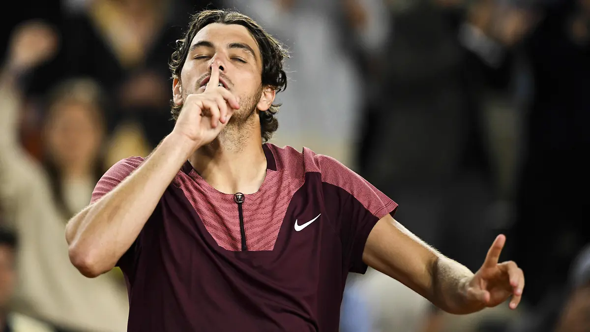 joie de Taylor Fritz usa en fin de match TENNIS : Roland Garros 2023 - Paris - 01/06/2023 JBAutissier/Panoramic PUBLICATIONxNOTxINxFRAxITAxBEL