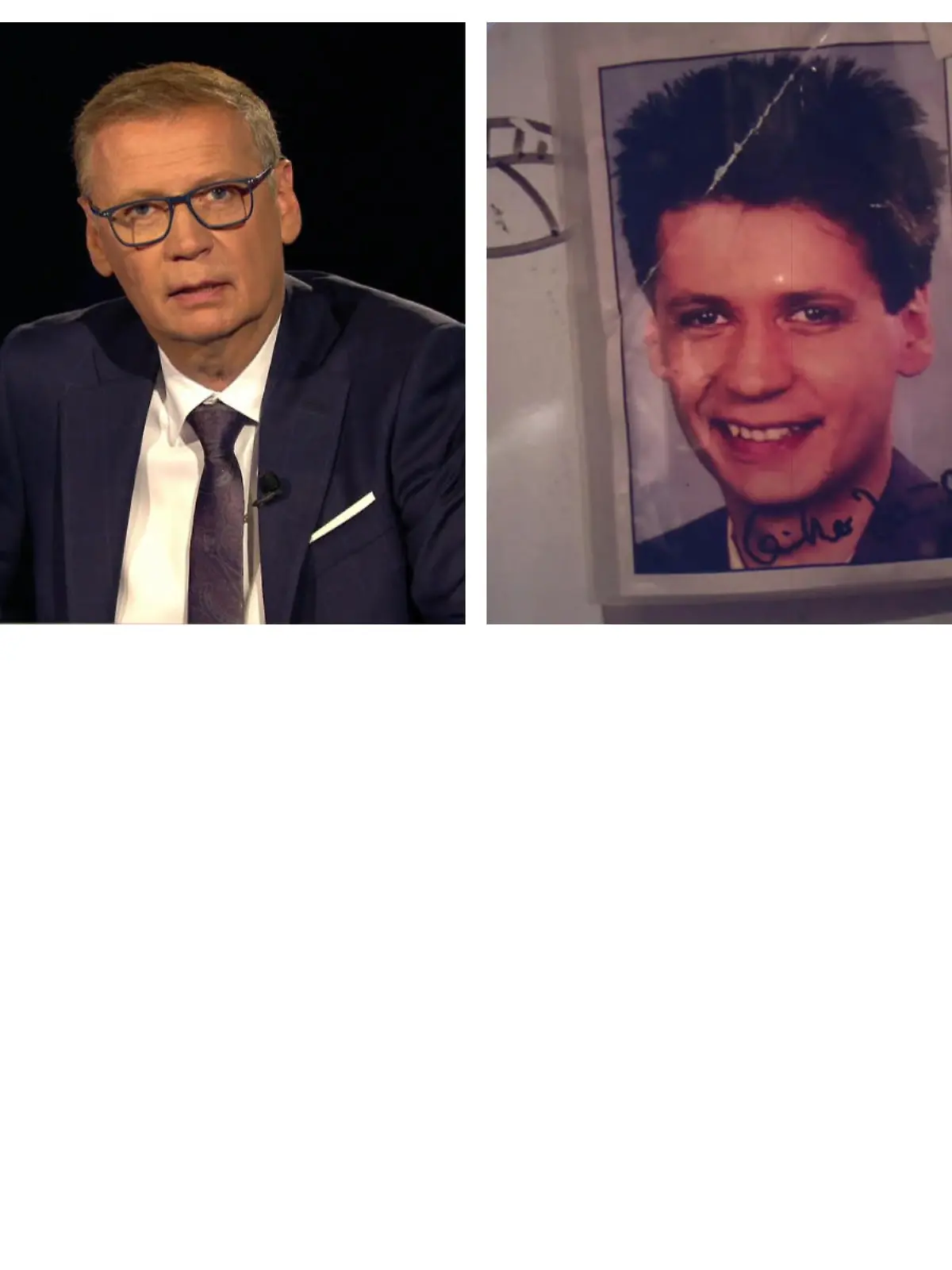"Wer wird Millionär?"-Moderator Günther Jauch bekommt eine über 30 Jahre alte Autogrammkarte von sich überreicht