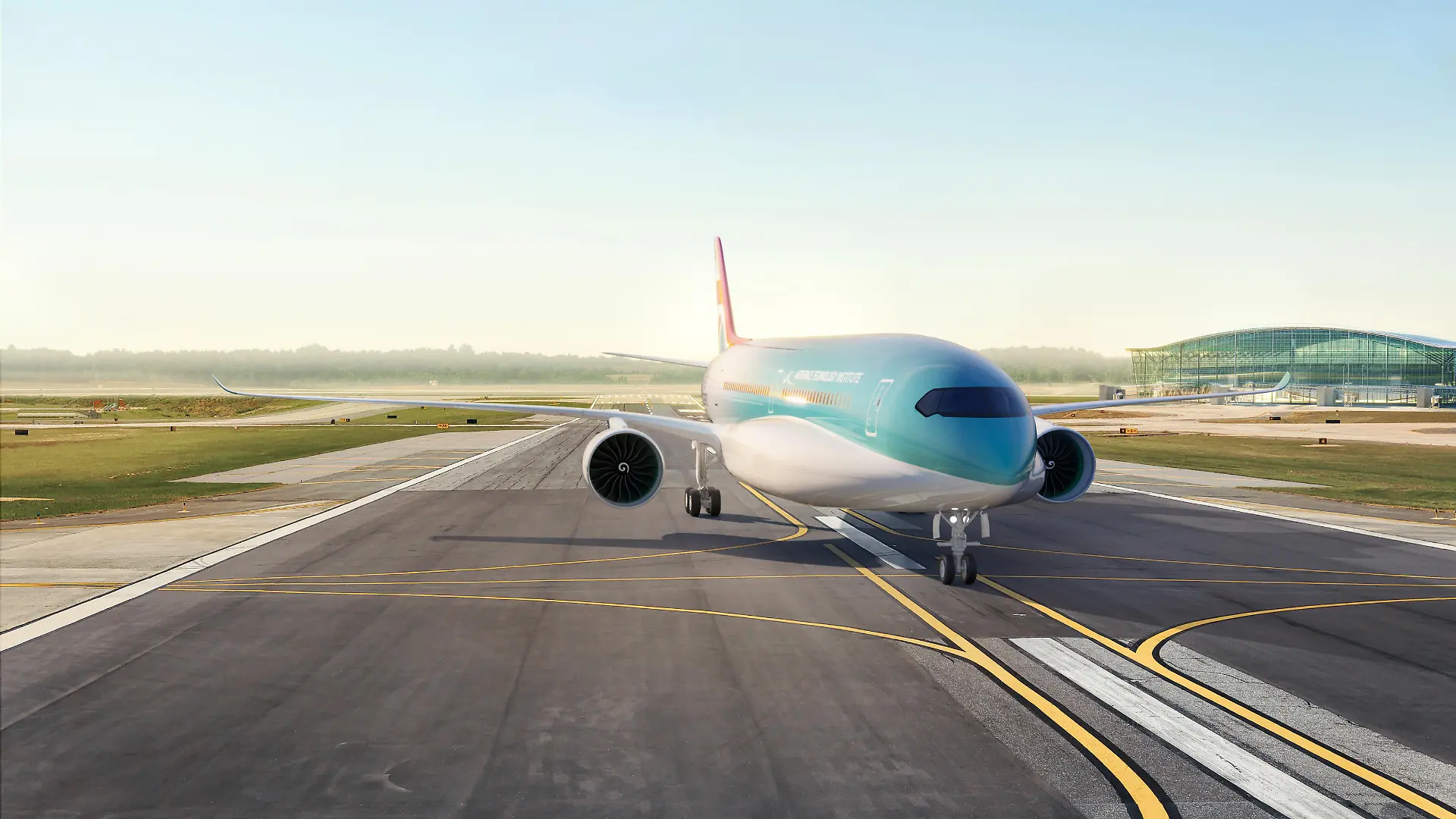 Airport on the runway in airport is the international air gateway
