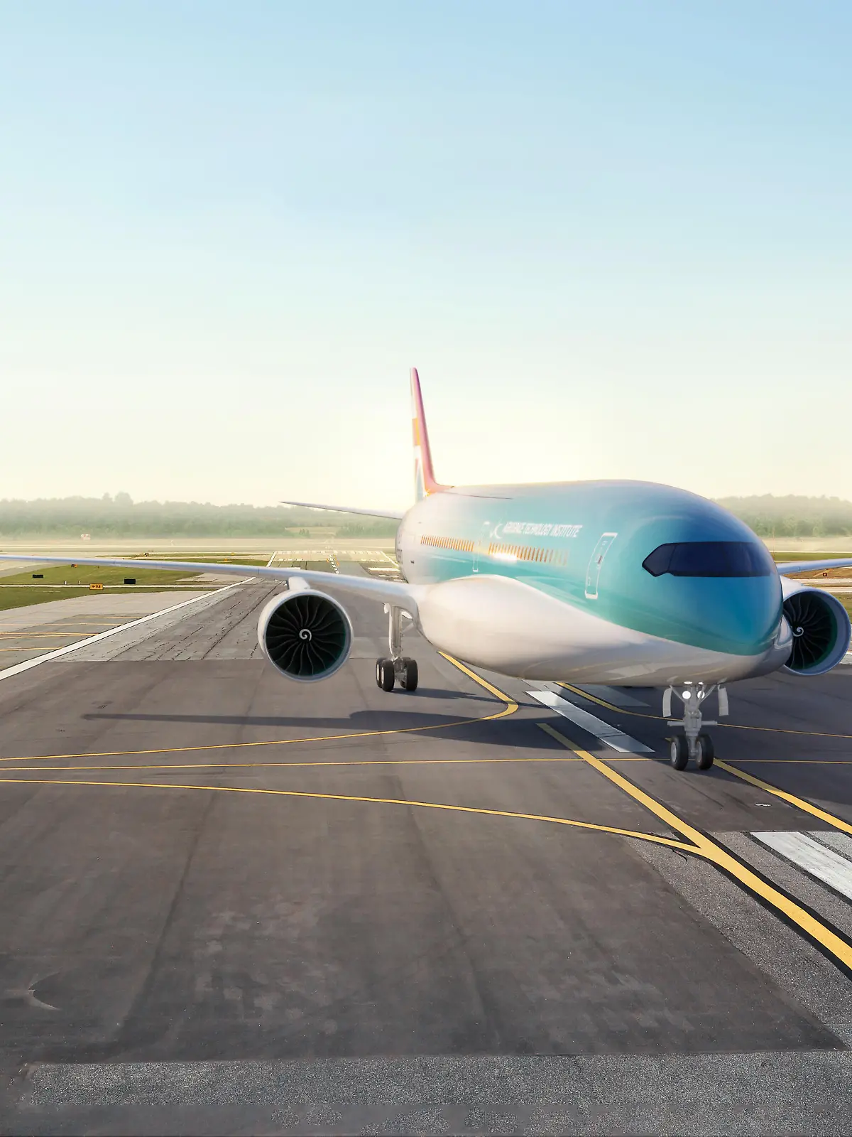 Airport on the runway in airport is the international air gateway