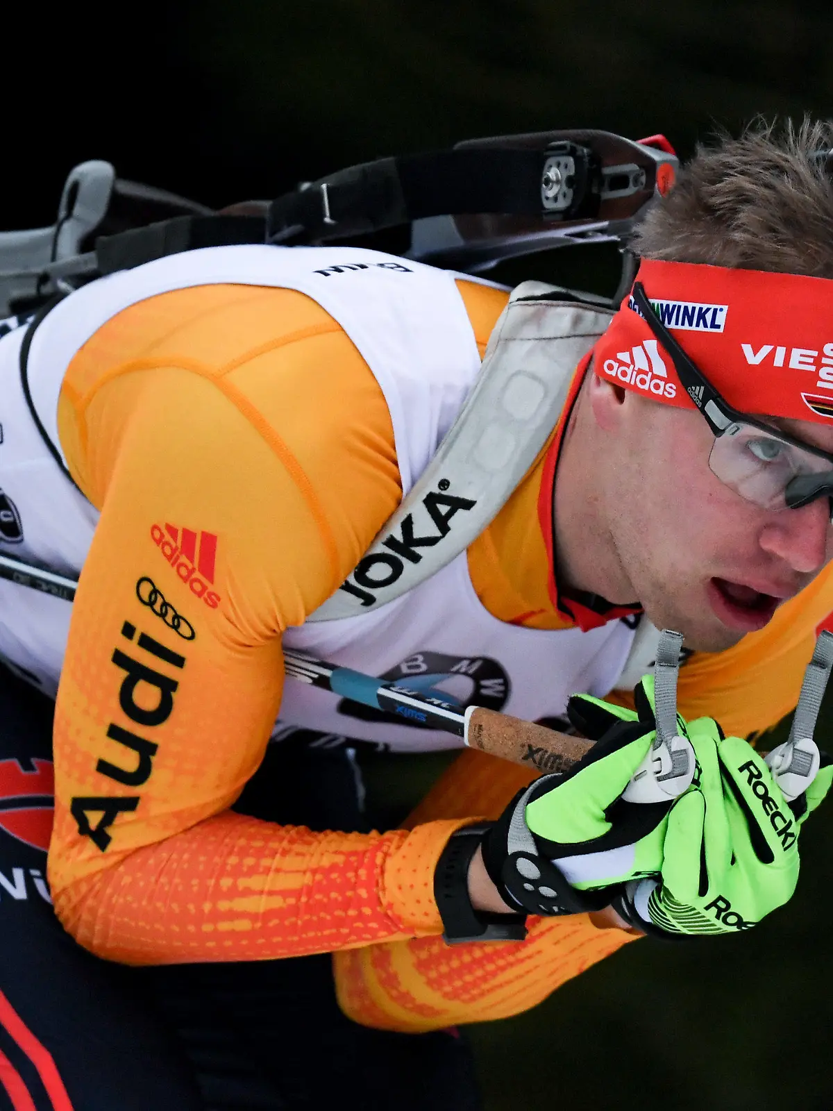 10.01.2020, Thüringen, Oberhof: Biathlon, Weltcup, Männer, Sprint 10 km. Johannes Kühn aus Deutschland auf der Strecke. Foto: Hendrik Schmidt/dpa-Zentralbild/dpa +++ dpa-Bildfunk +++