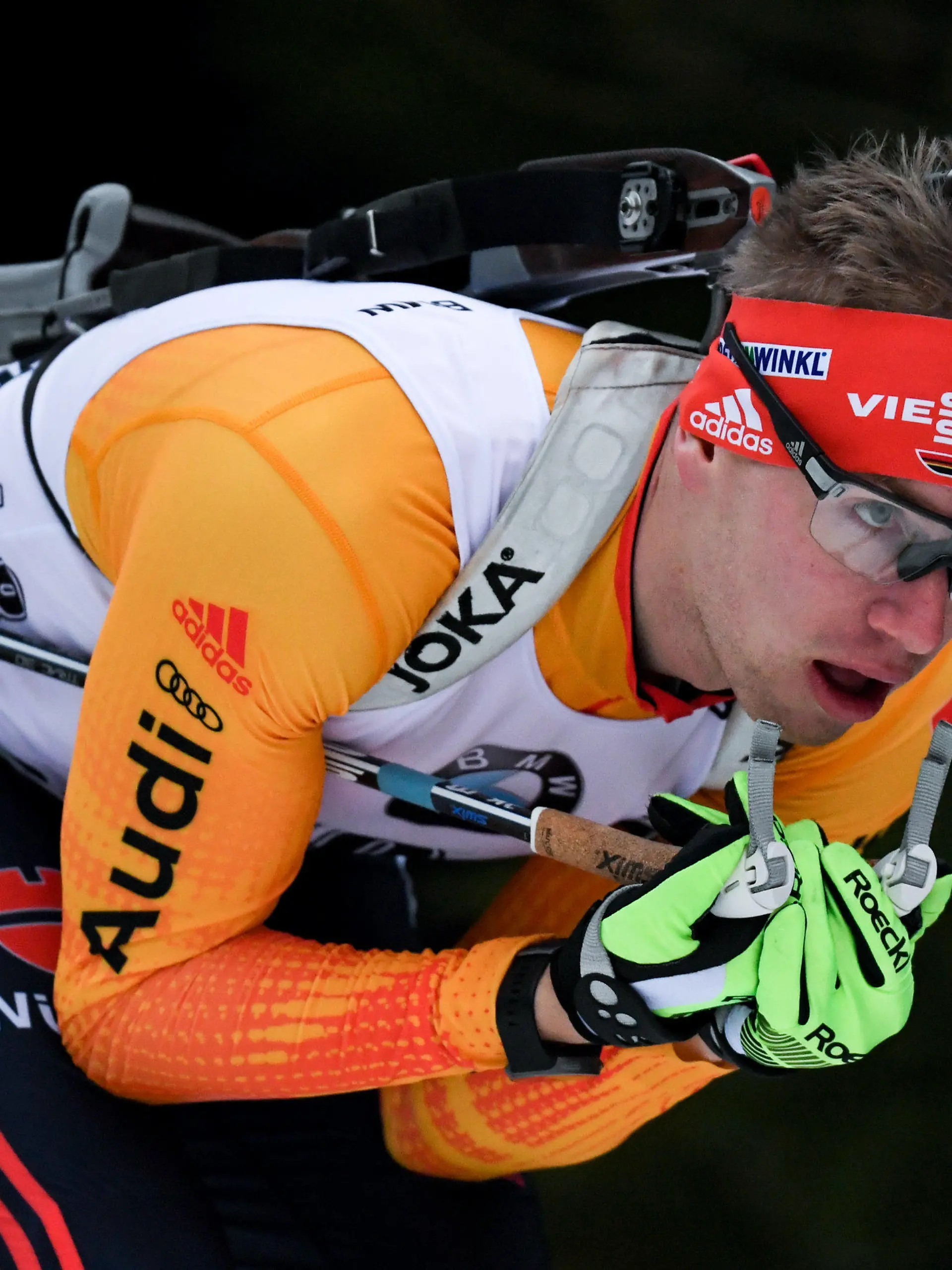 10.01.2020, Thüringen, Oberhof: Biathlon, Weltcup, Männer, Sprint 10 km. Johannes Kühn aus Deutschland auf der Strecke. Foto: Hendrik Schmidt/dpa-Zentralbild/dpa +++ dpa-Bildfunk +++