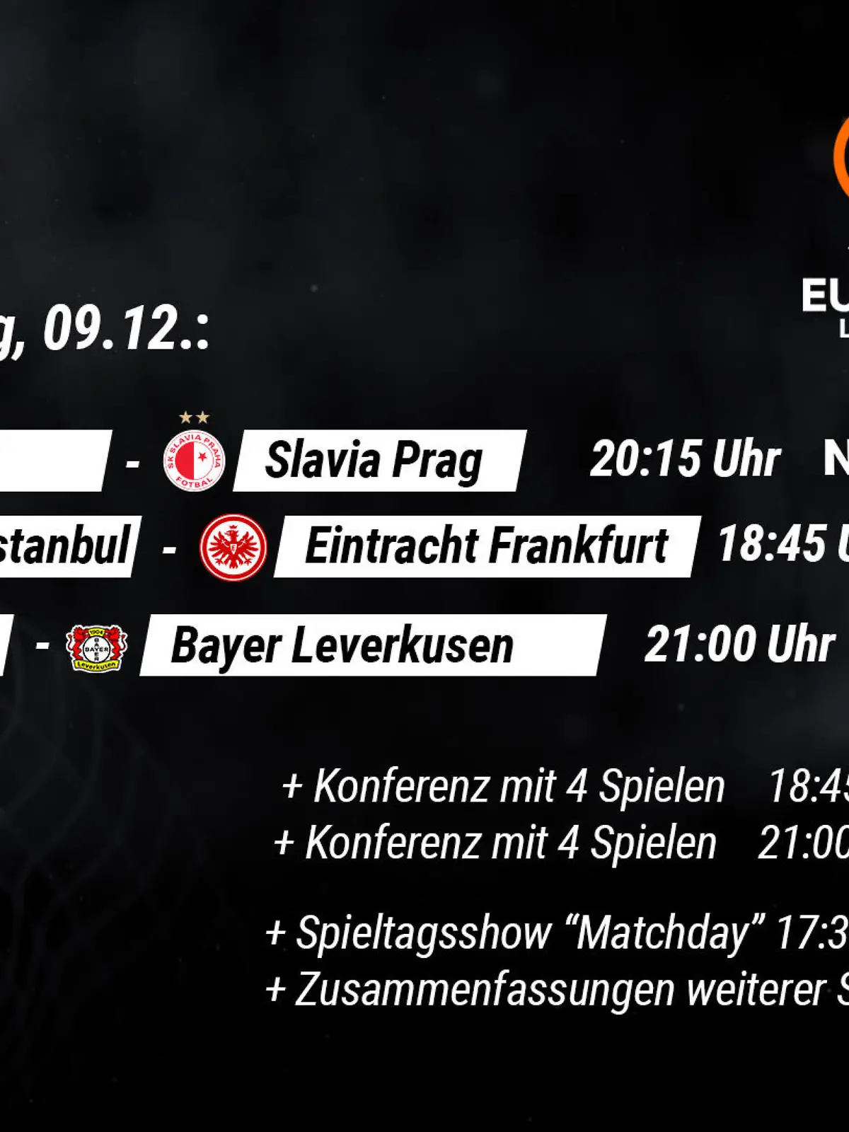 Der sechste Spieltag am 9. Dezember im Überblick