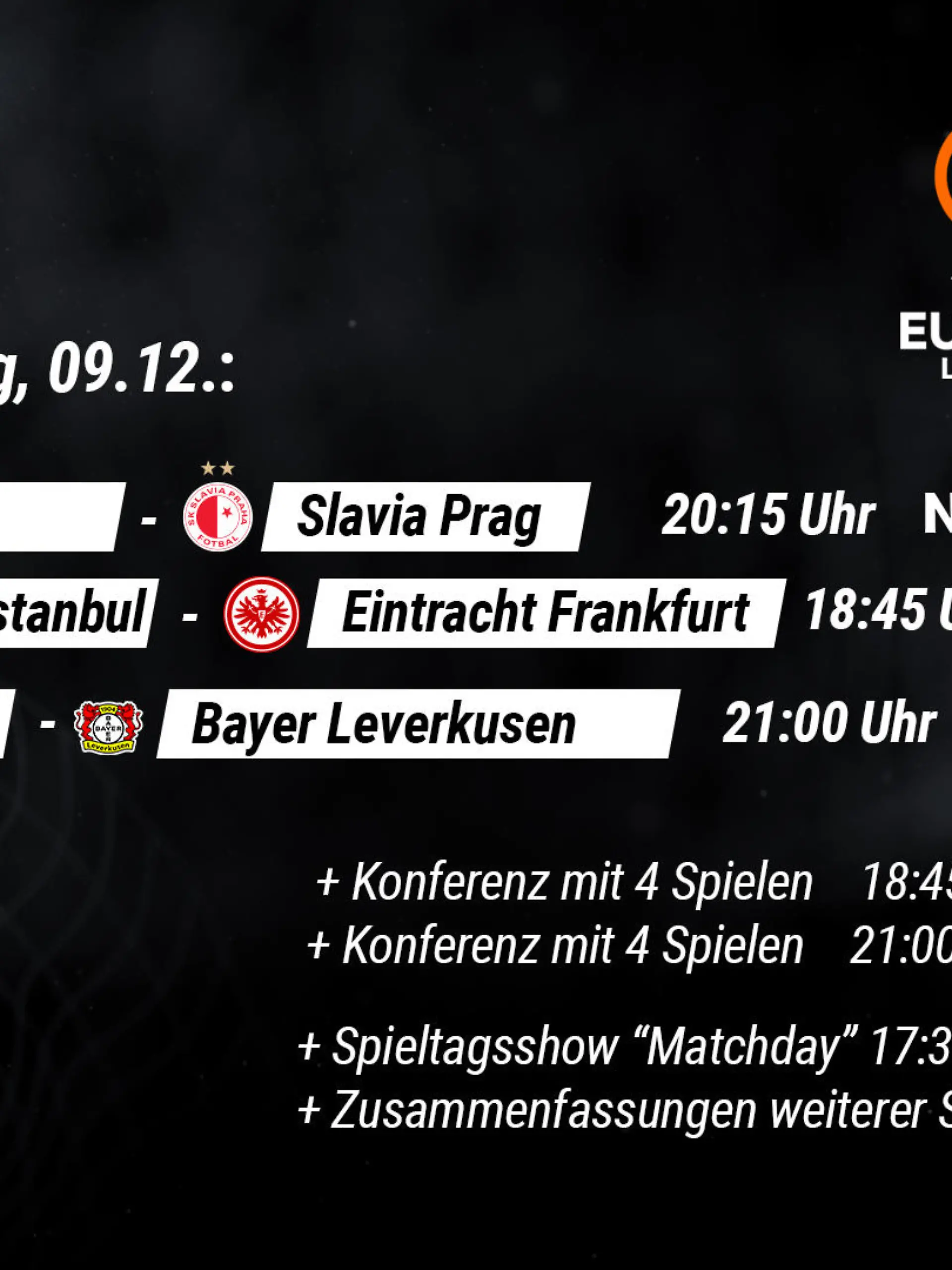 Der sechste Spieltag am 9. Dezember im Überblick