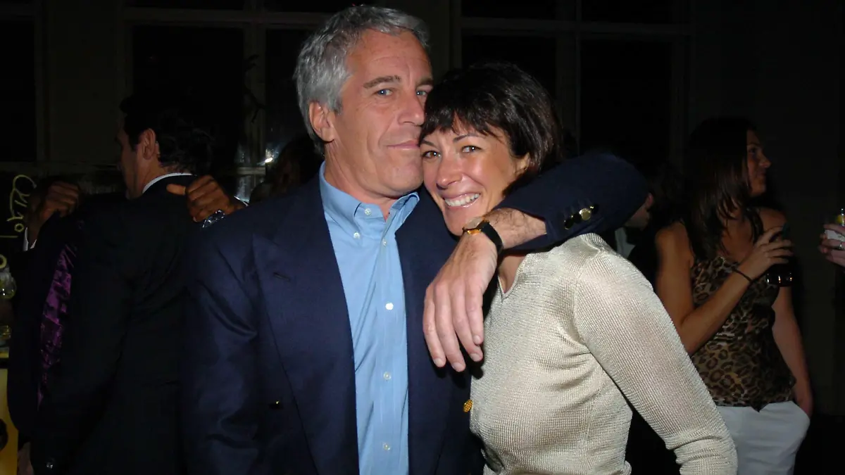NEW YORK CITY, NY - MARCH 15: Jeffrey Epstein and Ghislaine Maxwell attend de Grisogono Sponsors The 2005 Wall Street Concert Series Benefitting Wall Street Rising, with a Performance by Rod Stewart at Cipriani Wall Street on March 15, 2005 in New York City. (Photo by Joe Schildhorn/Patrick McMullan via Getty Images)