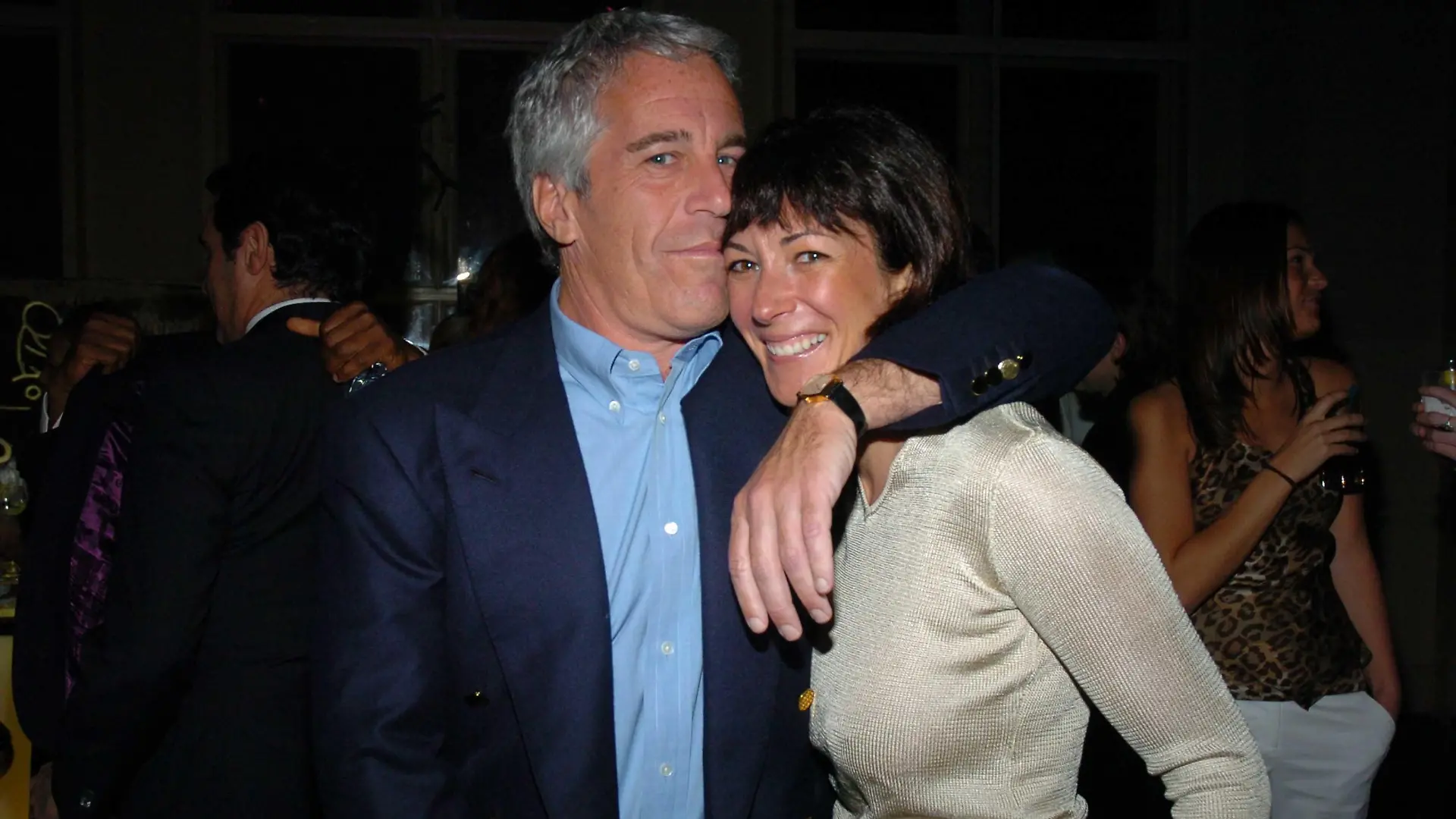 NEW YORK CITY, NY - MARCH 15: Jeffrey Epstein and Ghislaine Maxwell attend de Grisogono Sponsors The 2005 Wall Street Concert Series Benefitting Wall Street Rising, with a Performance by Rod Stewart at Cipriani Wall Street on March 15, 2005 in New York City. (Photo by Joe Schildhorn/Patrick McMullan via Getty Images)
