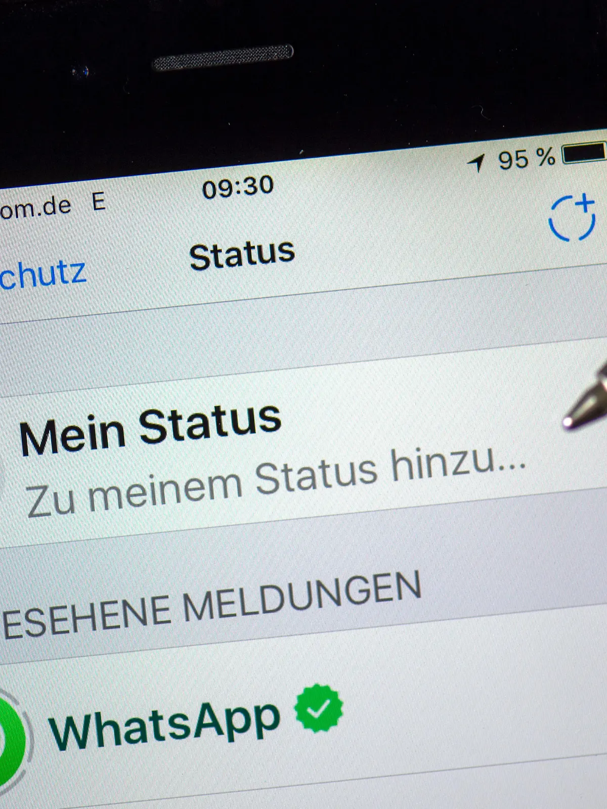 Die Whatsapp-Status-Funktion