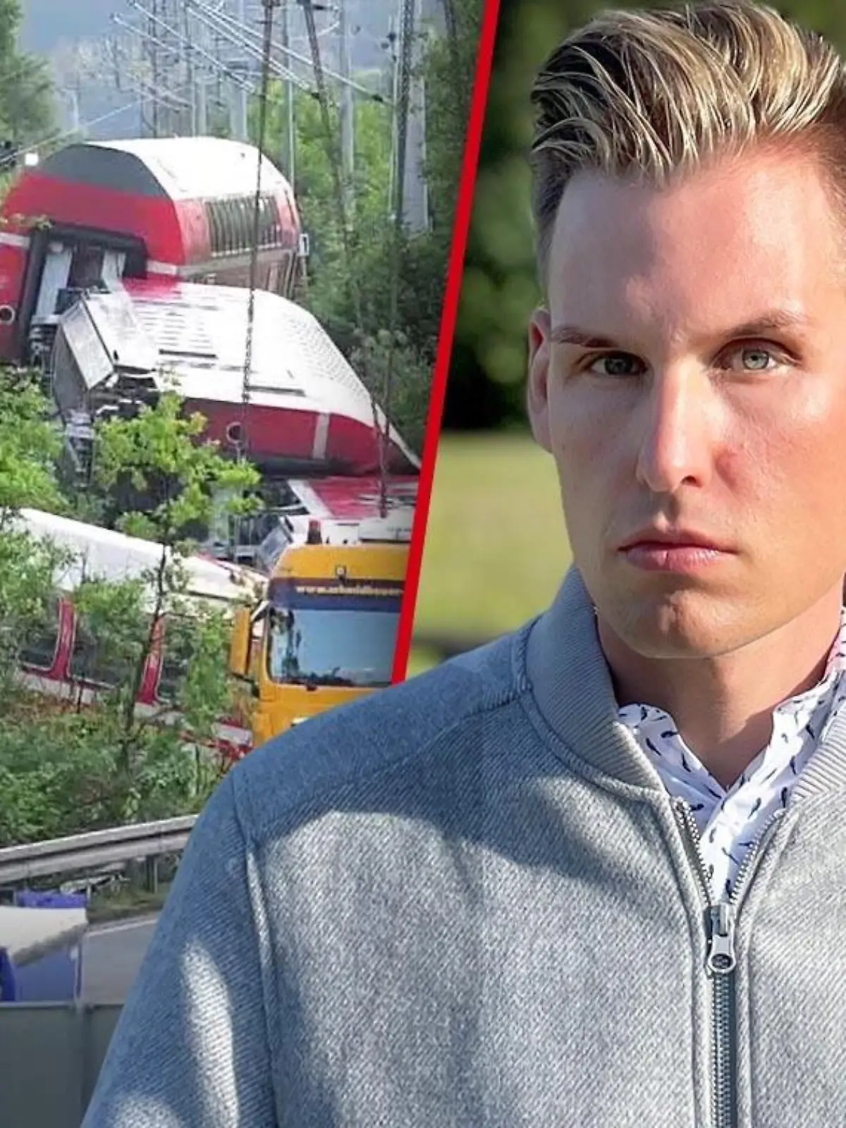 RTL-Mitarbeiter Stephan Lieb saß im Regionalzug auf dem Weg nach München, als dieser entgleiste und umkippte.