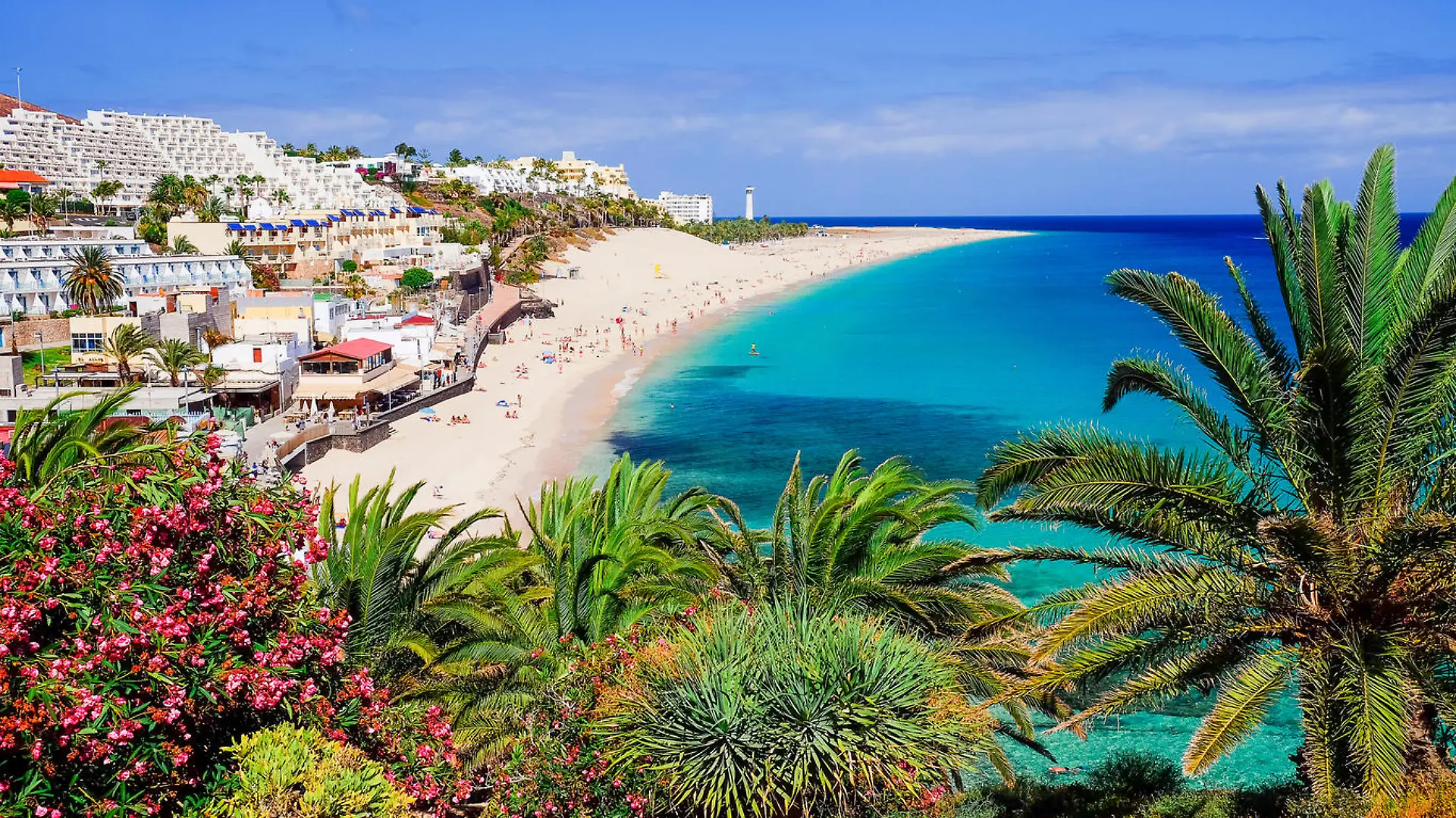 Beach Playa de Morro Jable auf Fuerteventura, Spanien