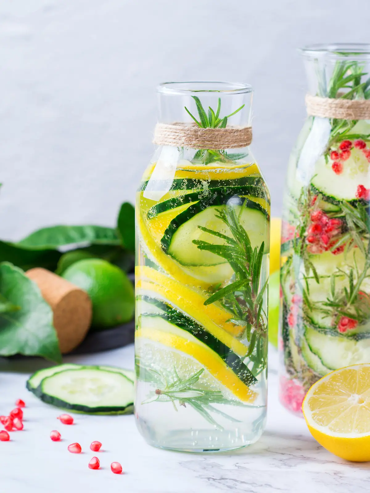 Wasser mit frischen Zitronen und Limetten ist vor allem im Sommer sehr erfrischend. Doch von künstlichen Zusätzen sollten wir die Finger lassen.