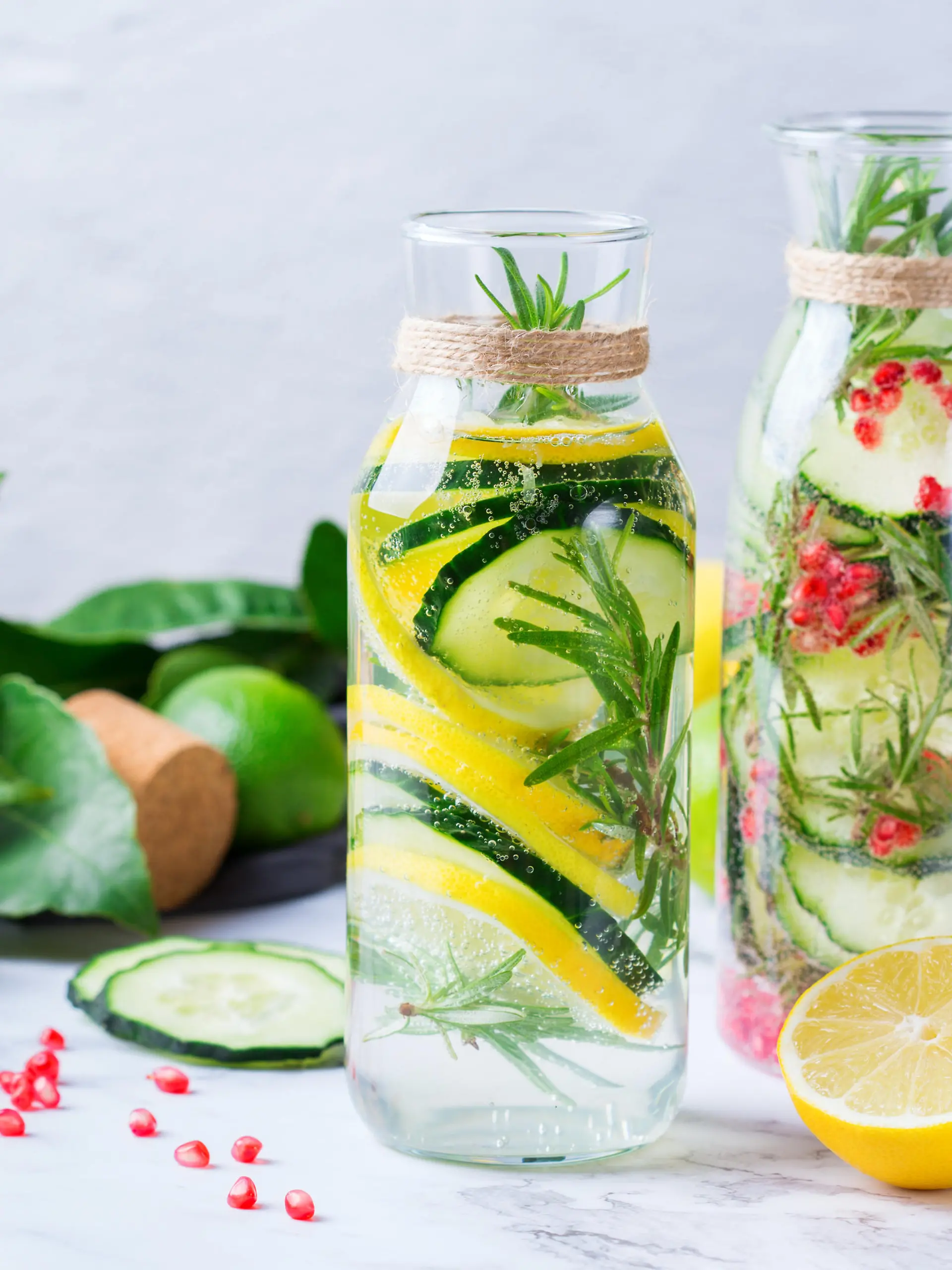 Wasser mit frischen Zitronen und Limetten ist vor allem im Sommer sehr erfrischend. Doch von künstlichen Zusätzen sollten wir die Finger lassen.
