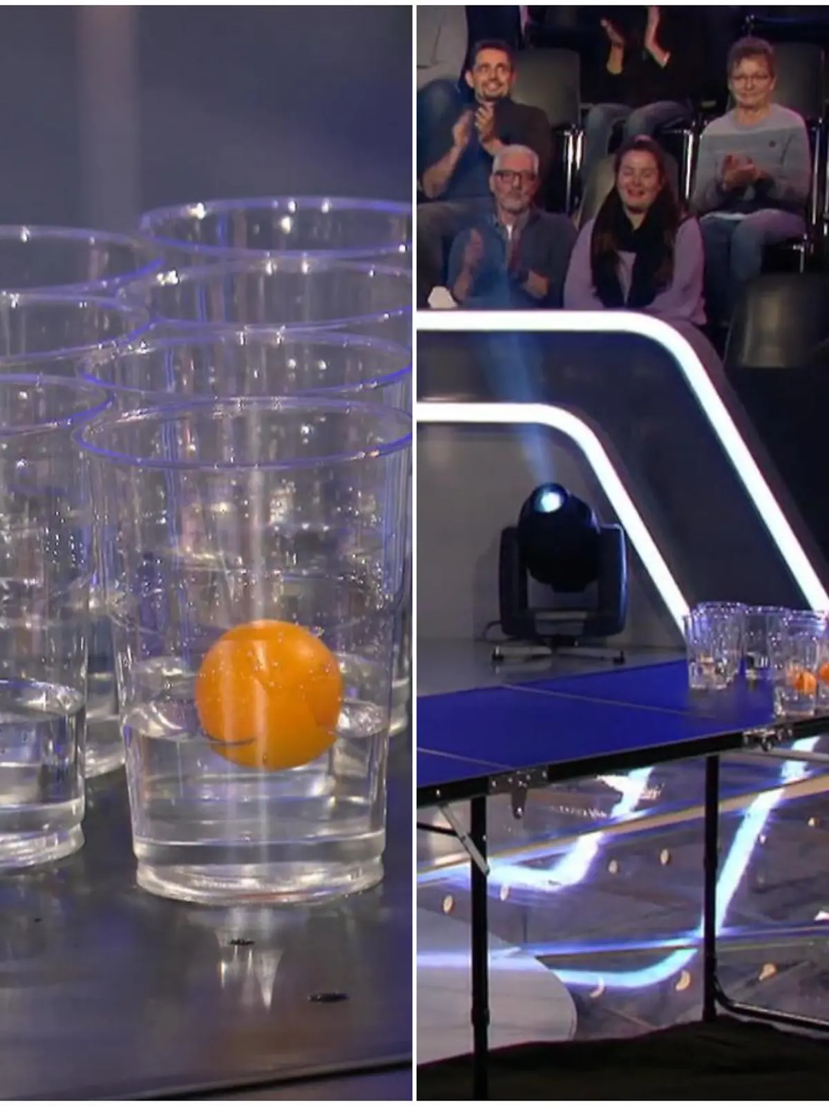 Günther Jauch zockt eine Runde Beer-Pong im WWM-Studio.