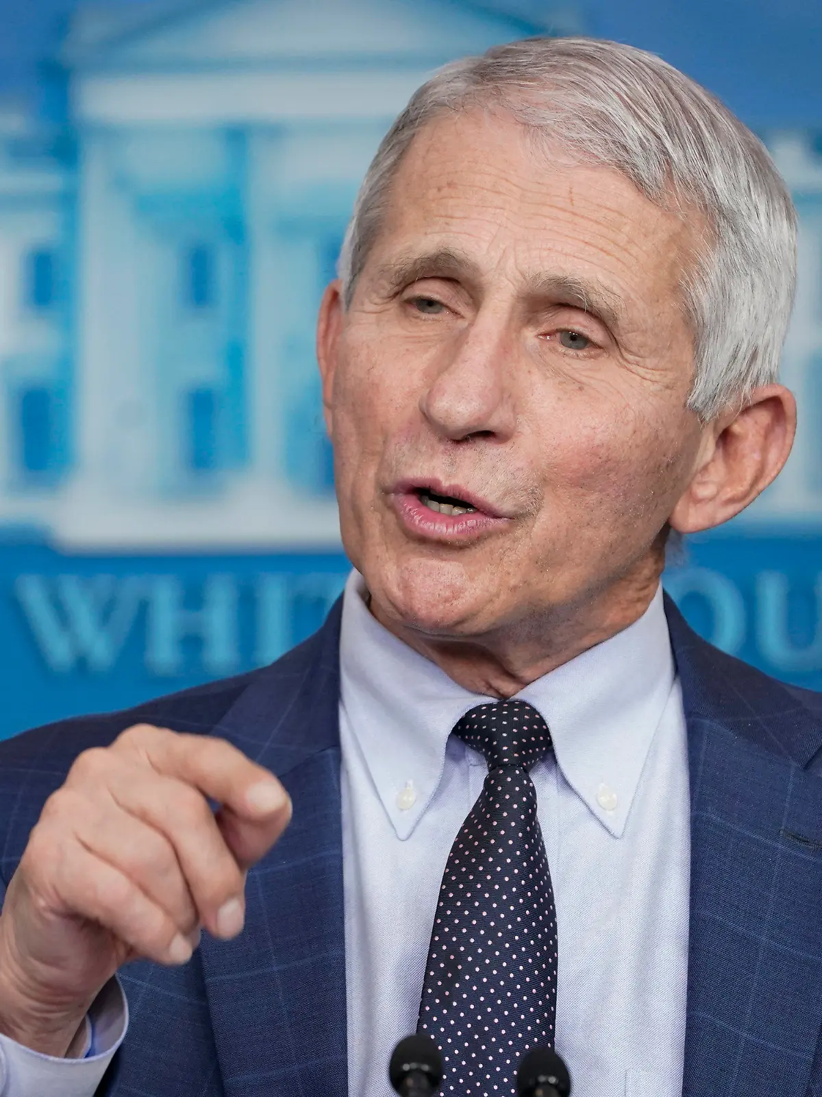 FILE - Dr. Anthony Fauci, director of the National Institute of Allergy and Infectious Diseases, speaks during the daily briefing at the White House in Washington, Wednesday, Dec. 1, 2021. U.S. health officials said Sunday, Dec. 5 that while the omicron variant of the coronavirus is rapidly spreading throughout the country, early indications suggest it may be less dangerous than delta, which continues to drive a surge of hospitalizations. President Joe Biden's chief medial adviser, Dr. Anthony Fauci, told CNN's “State of the Union” that scientists need more information before drawing conclusion's about omicron's severity. (AP Photo/Susan Walsh, File)