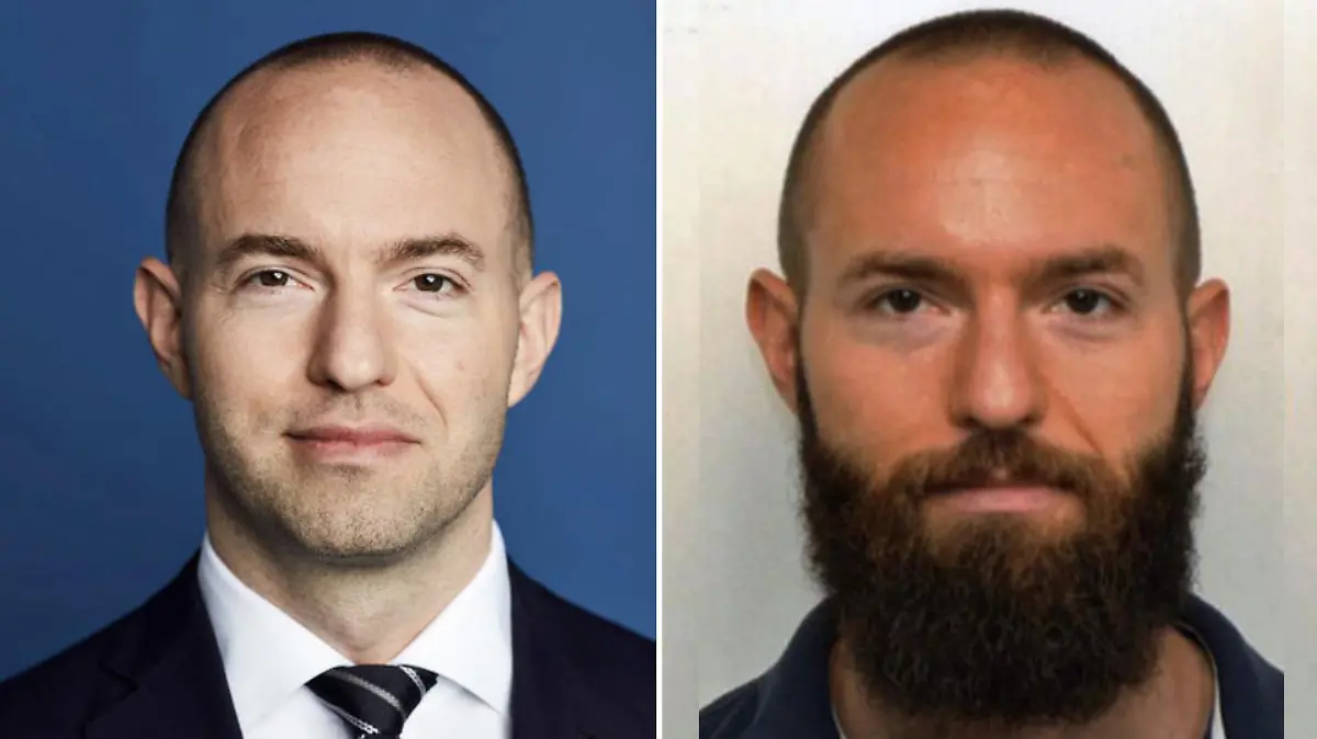 Jan Marsalek (links 2019, rechts 2017). Fotos: BKA