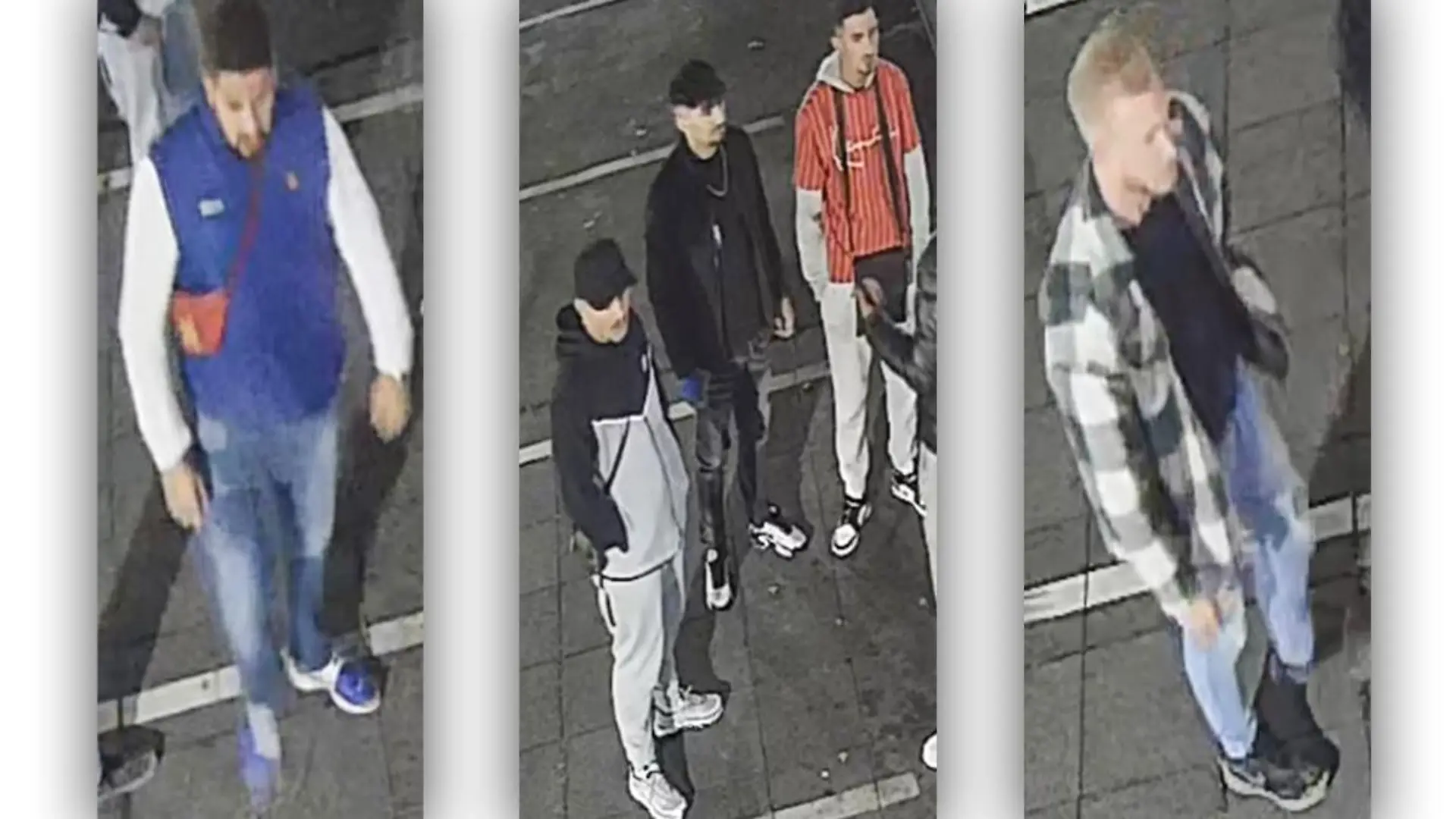 Collage aus drei Fotos von fünf Männern