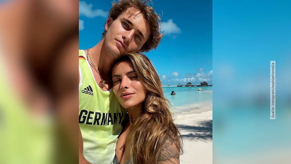 Urlaubsgrüße von Thomalla und Zverev.