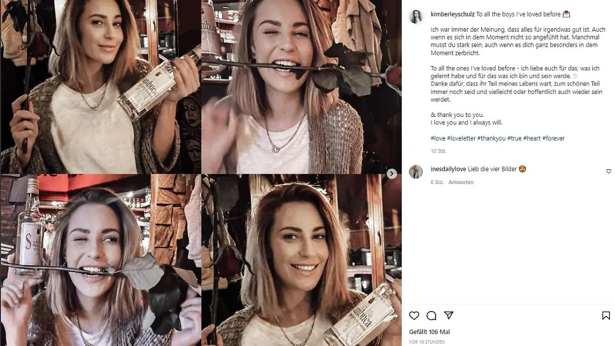 Instagram-Profil von Kimberley Schulz