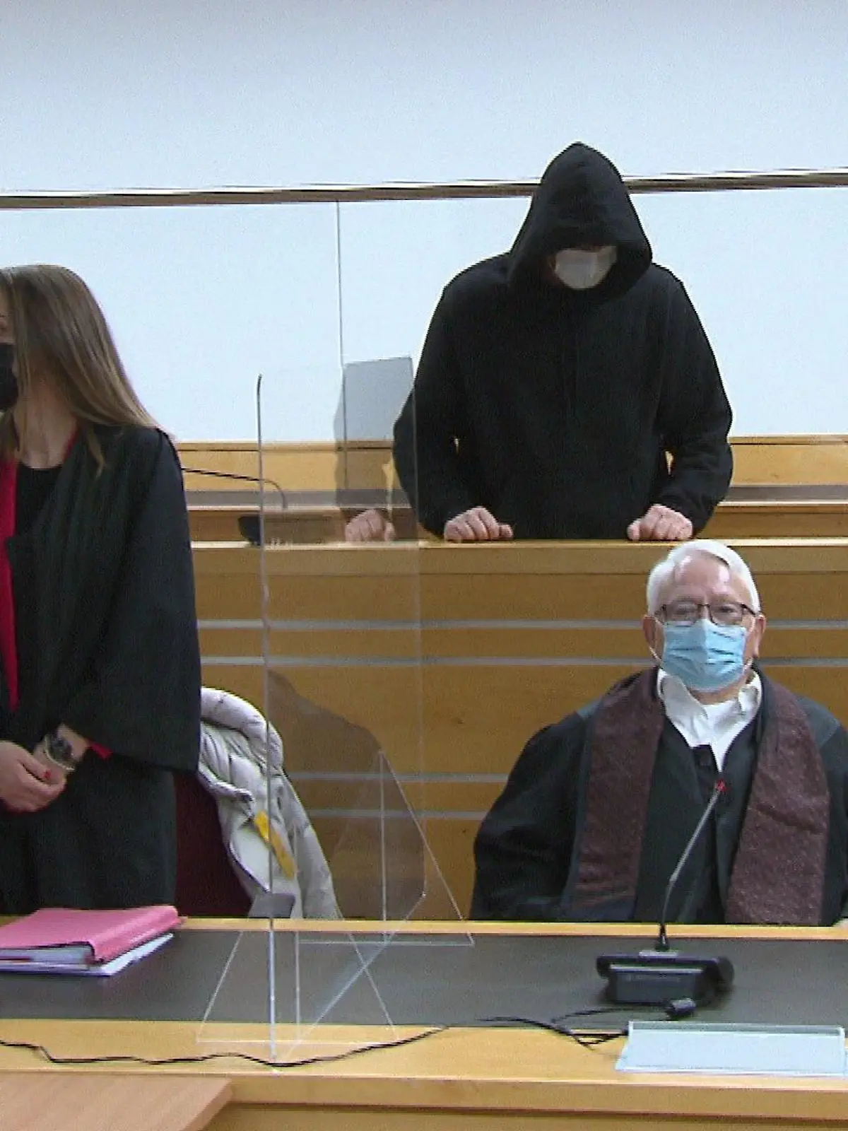 Der Angeklagte im Landgericht Hannover.