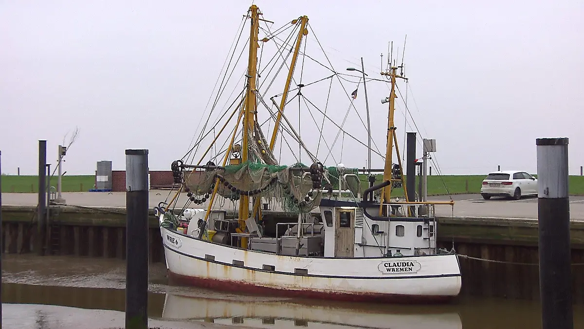 Krabbenfischkutter "Claudia" wurde nach der Tochter des Vorbesitzers benannt und ist 15,5 Meter lang.