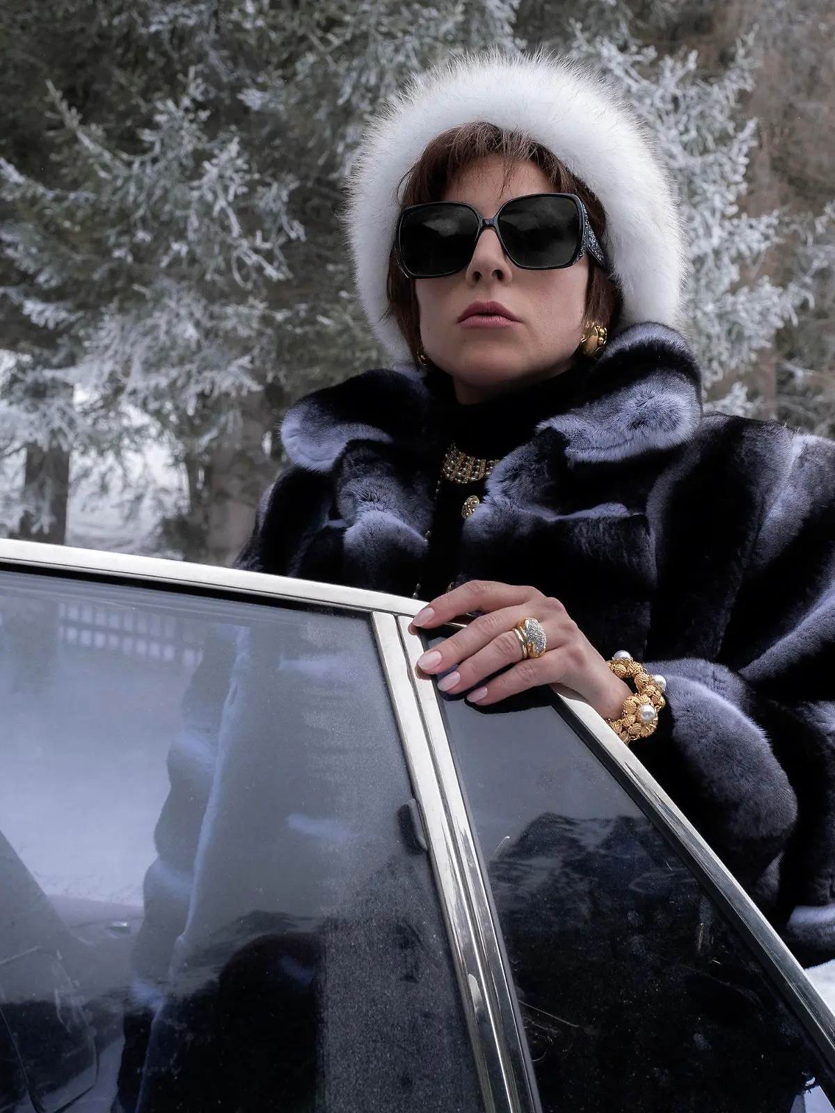 This image released by MGM shows Lady Gaga as Patrizia Reggiani in "House of Gucci." (MGM via AP)