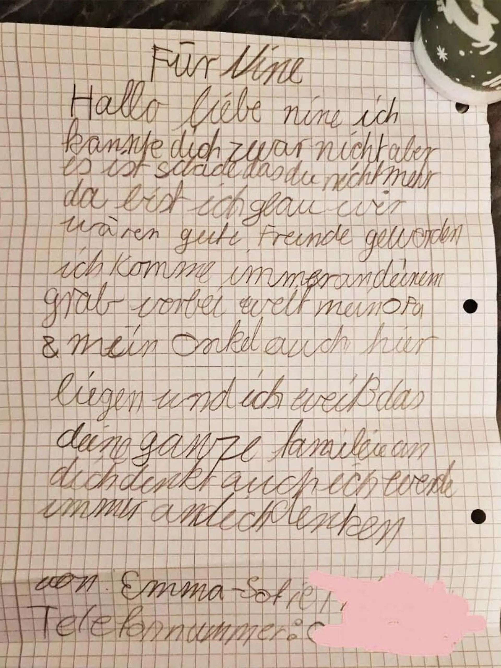 Emma-Sofies Brief an Nine