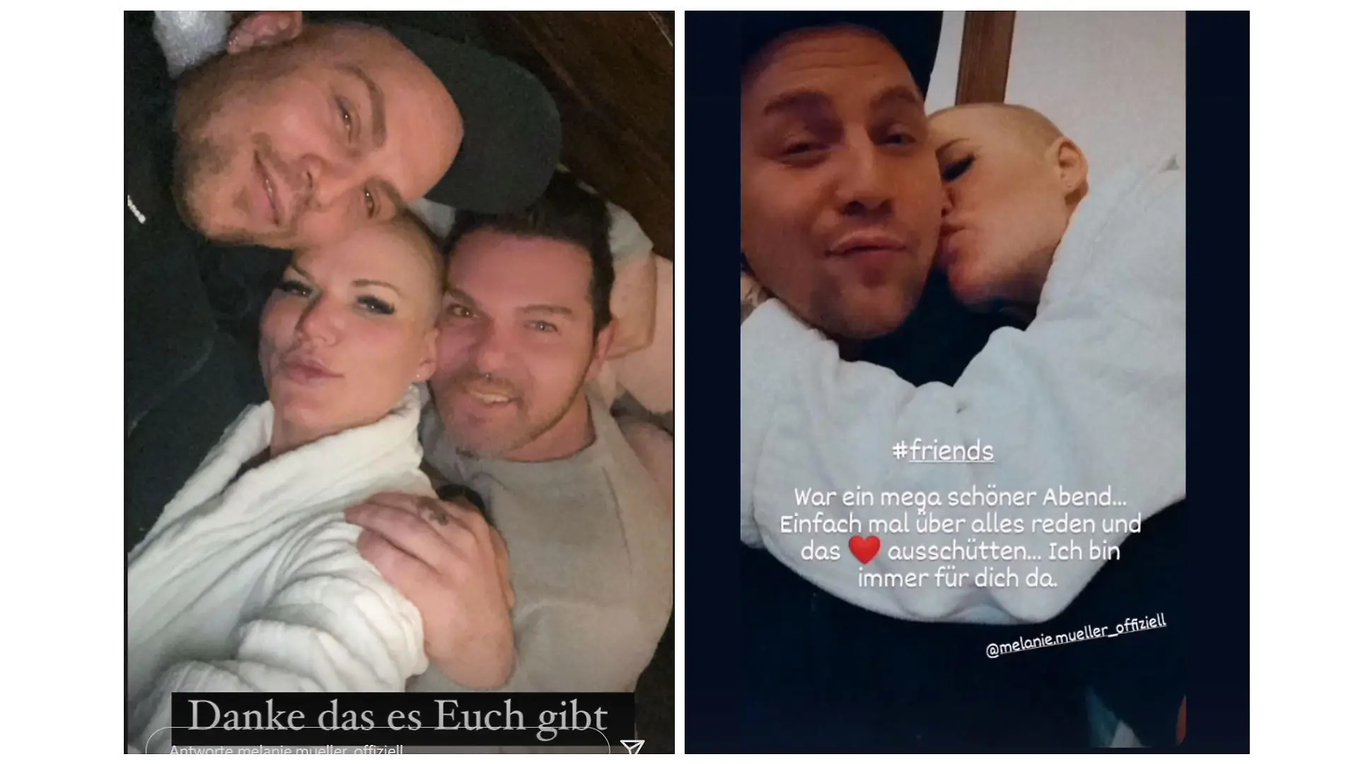 Melanie Müller und ihr Kumpel Oliver posten gegenseitige Freundschaftsbekundungen