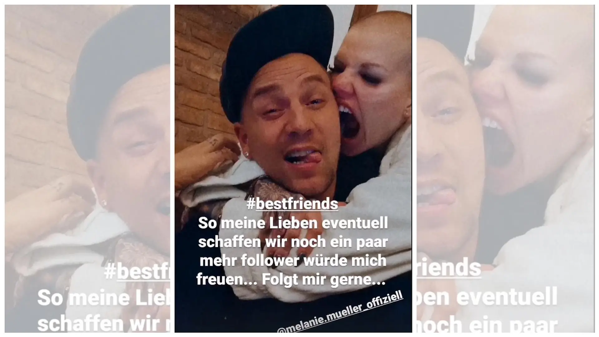 Will Melanies Kumpel nur mehr Follower durch seine berühmte Freundin?