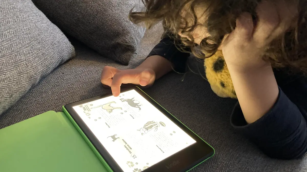 Die Bilder auf dem Kindle Paperwhite Kids sind schwarz-weiß, aber dafür scharf und klar.