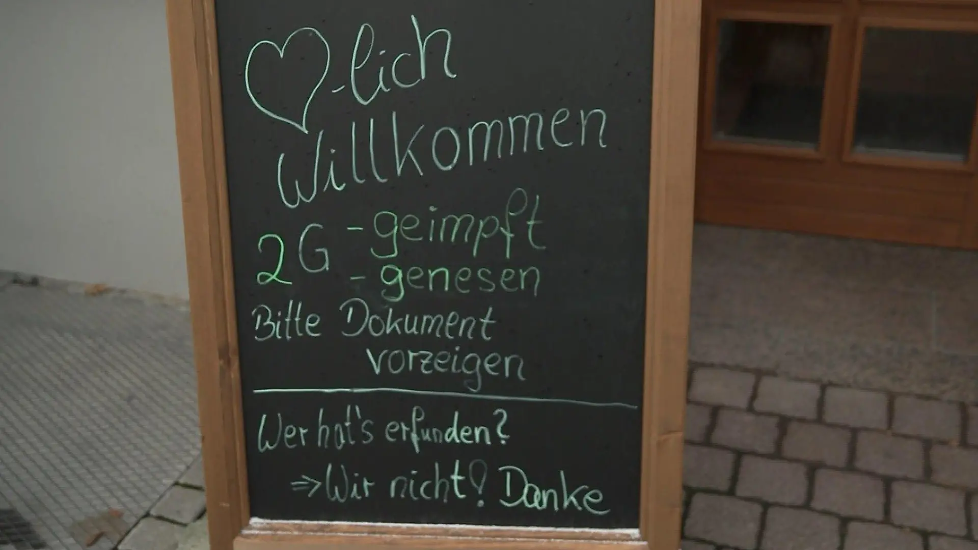 Bösingen Tafel vor Restaurant