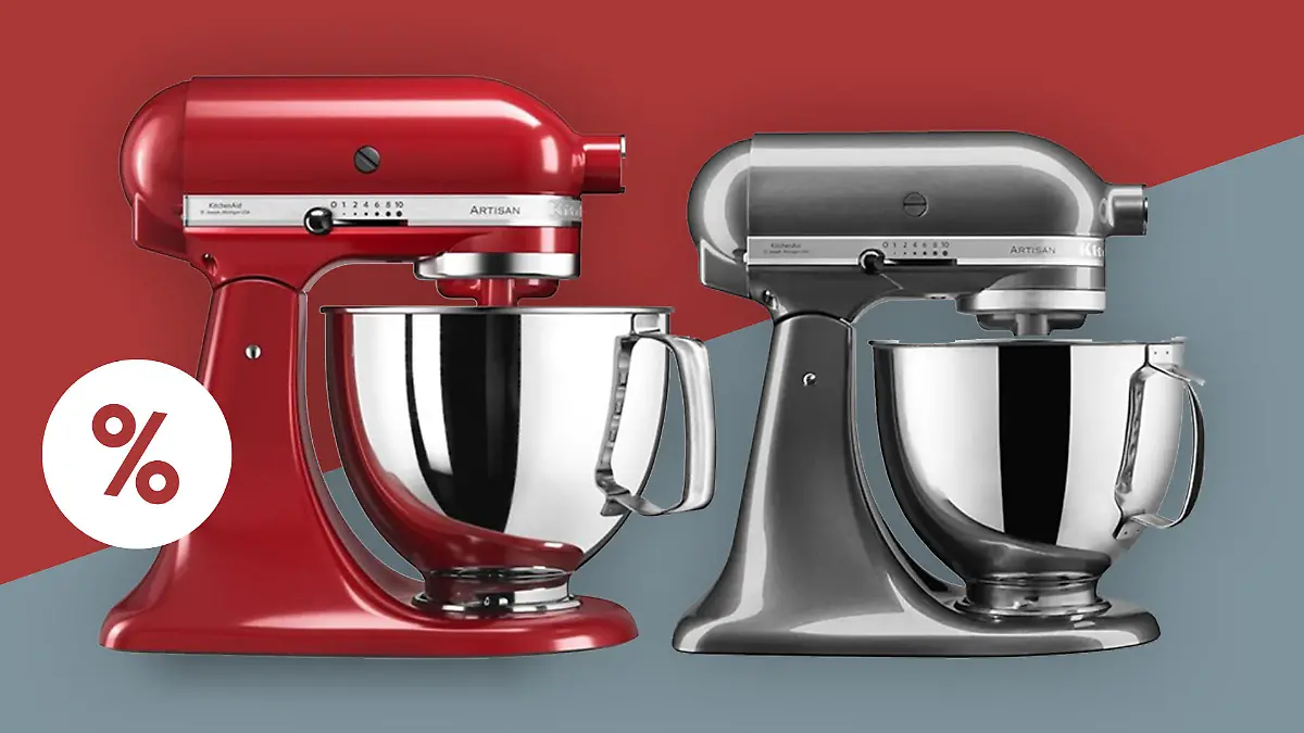 Zwei KitchenAids nebeneinander.