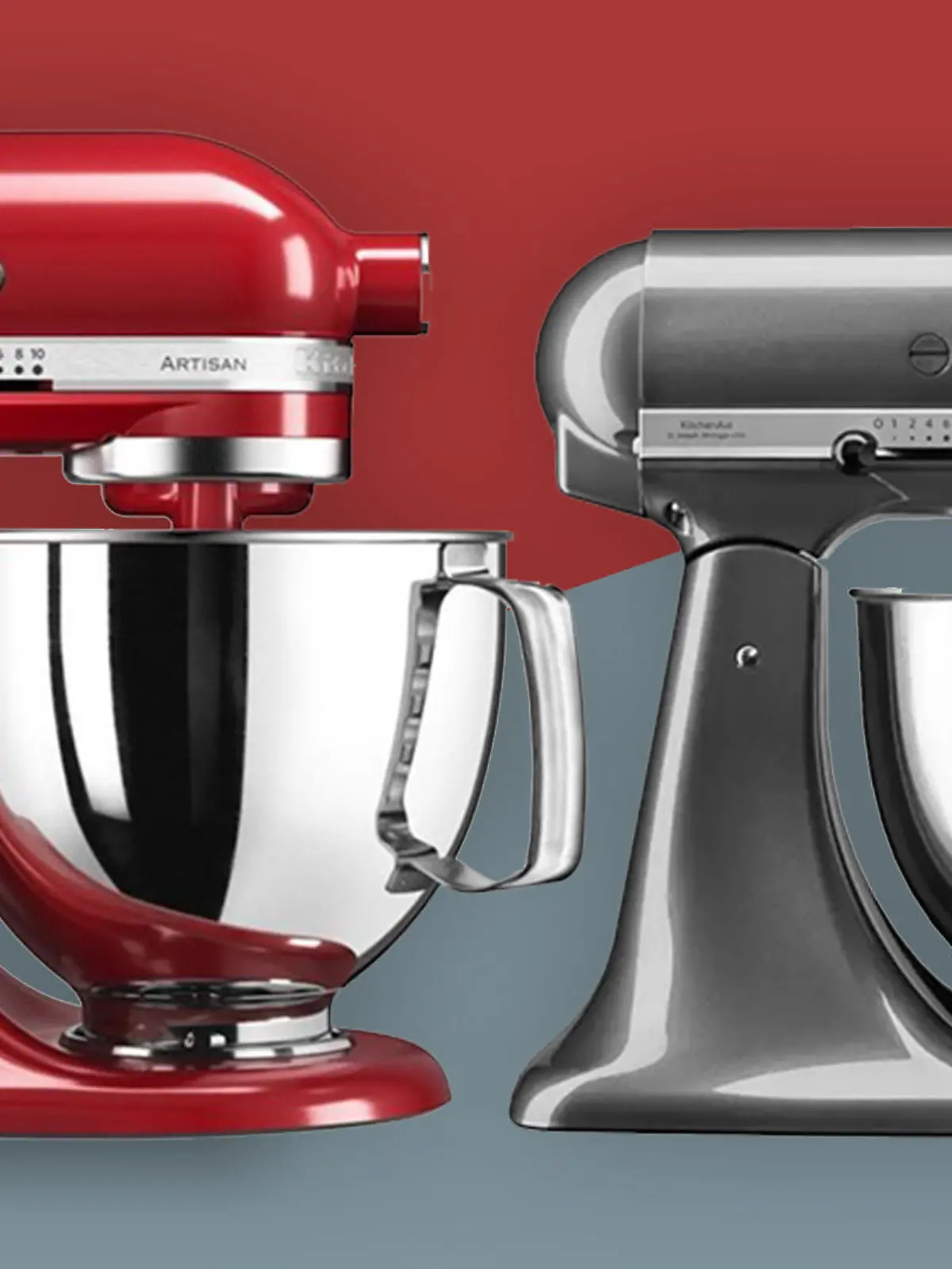 Zwei KitchenAids nebeneinander.