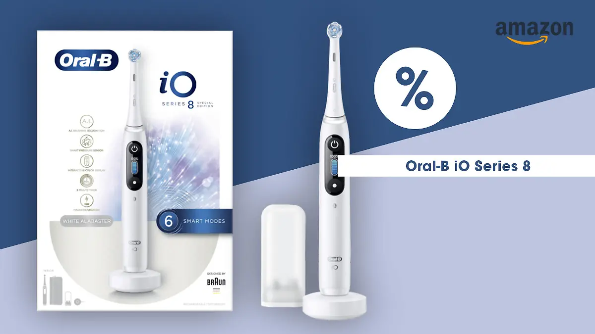 Darstellung der Oral-B iO Series 8 Zahnbürste.