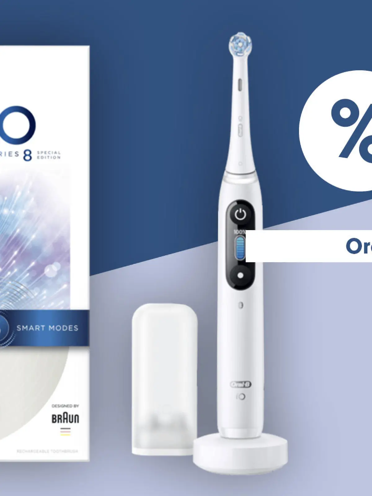 Darstellung der Oral-B iO Series 8 Zahnbürste.