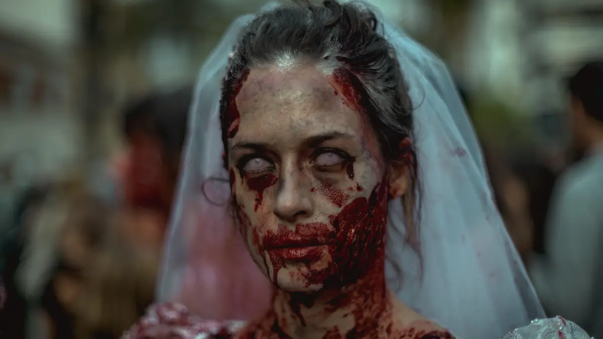 October 8, 2022: Revellers made up as zombies take to the streets for the Sitges Zombie Walk 2022 (Credit Image: © Matthias Oesterle/ZUMA Press Wire
